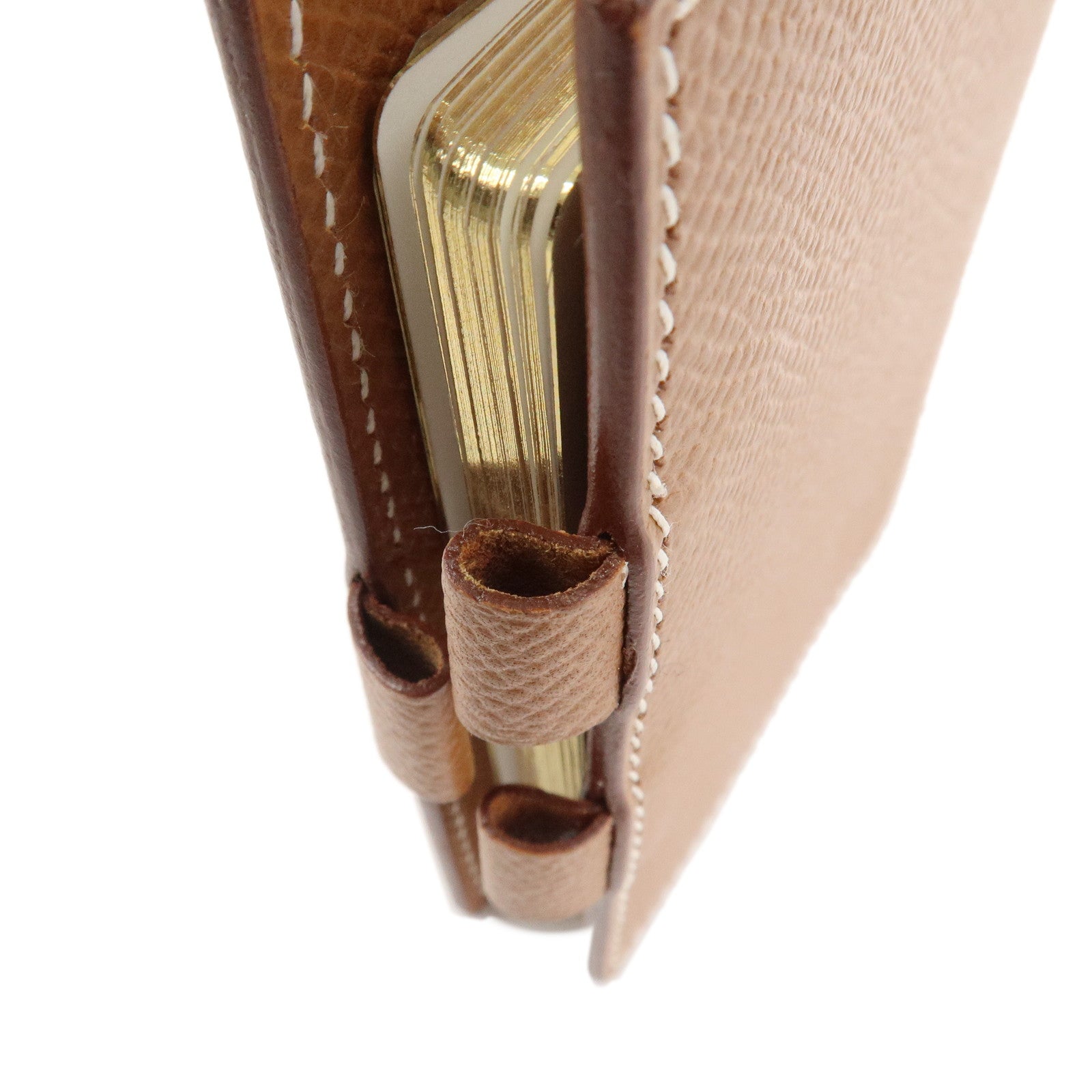HERMES Agenda PM Epsom Leather Planner Cover Beige Used