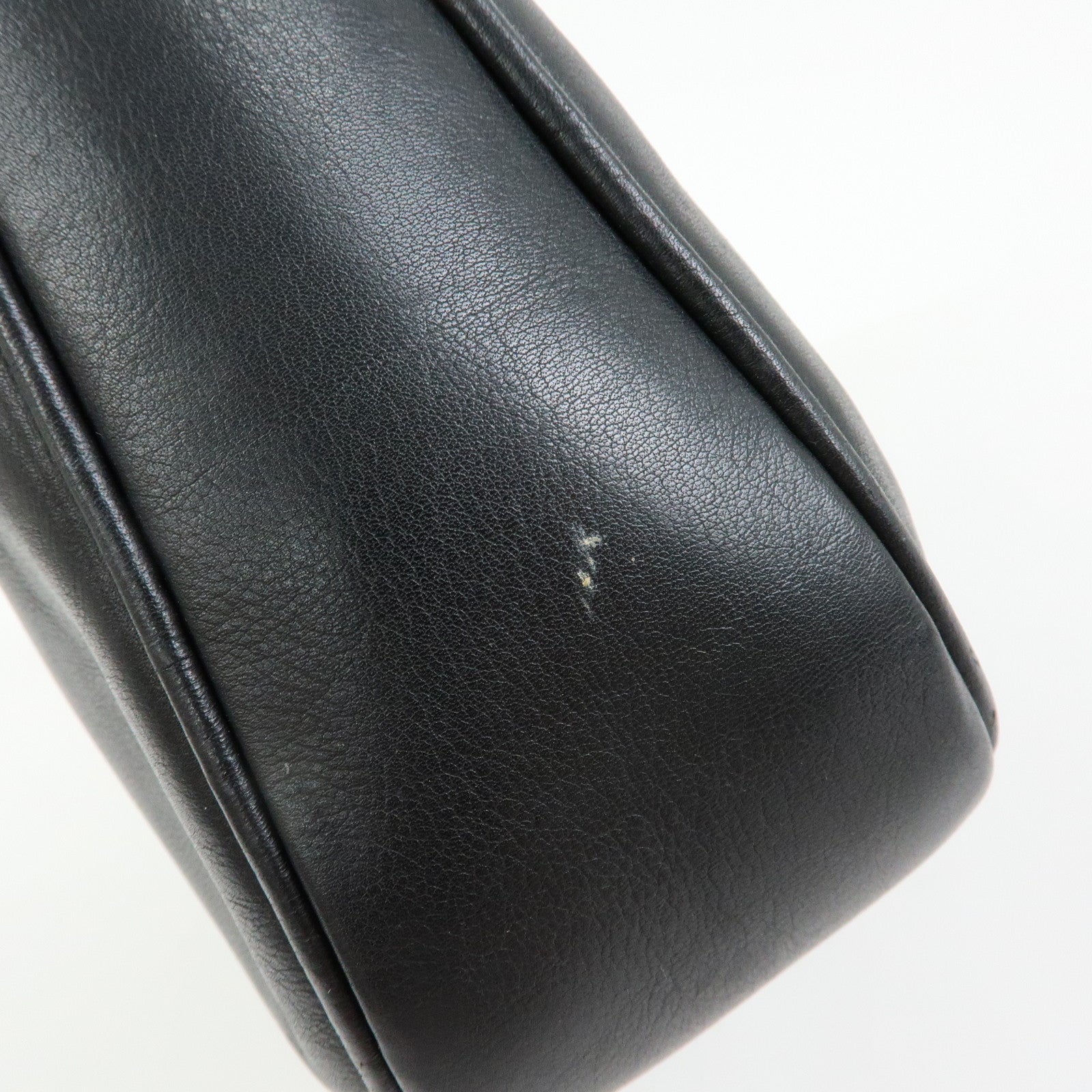 GUCCI Bamboo Leather 2Way Bag Tote Bag Black 001・2058・1638・0