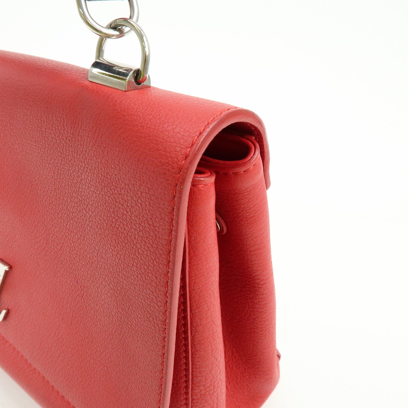 Louis Vuitton Lockme II Leather 2Way Shoulder Hand Bag Red M50363