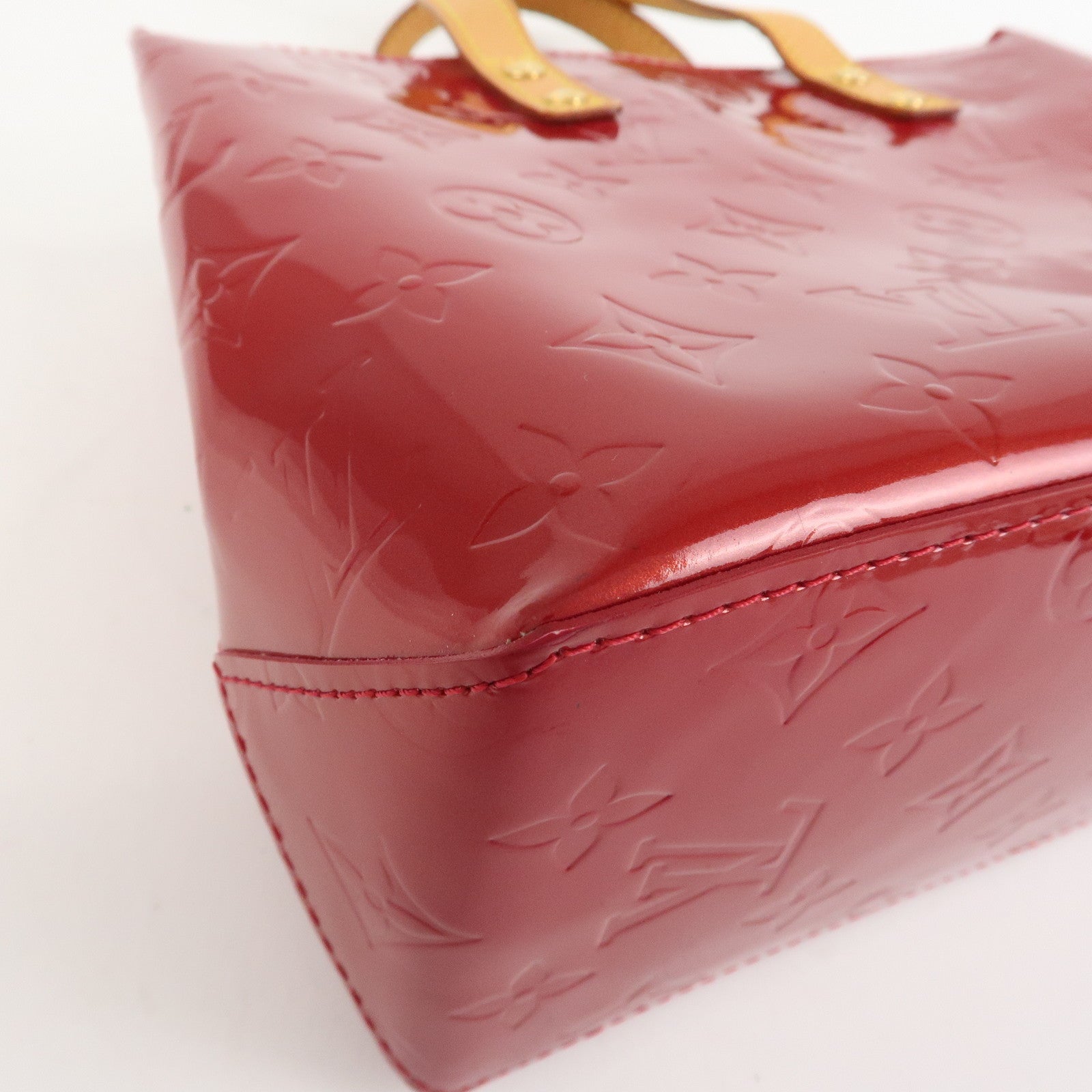 Louis Vuitton Monogram Vernis Lead PM Hand Bag Red M91990