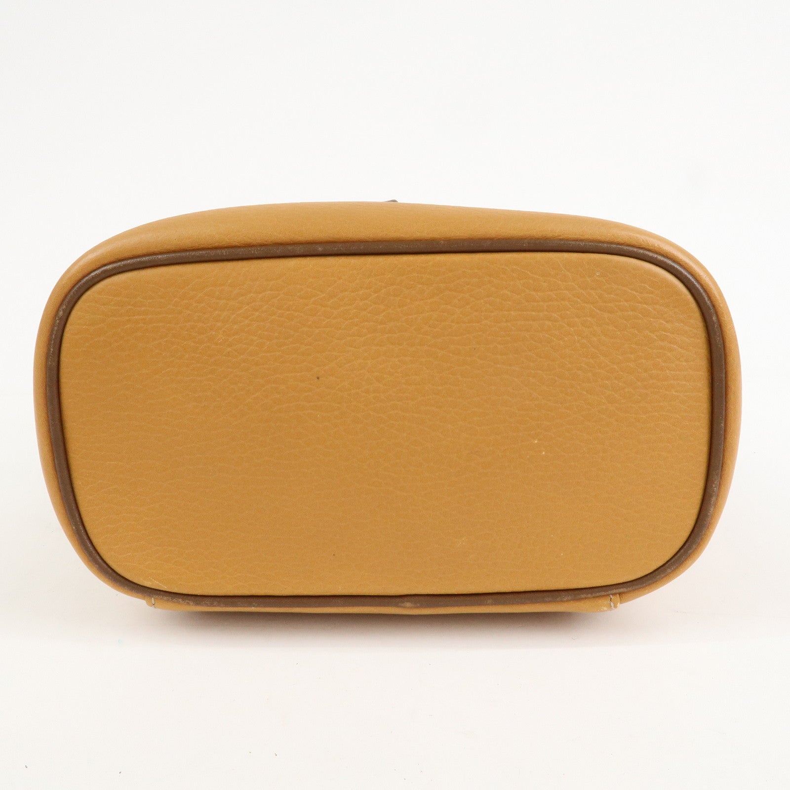 LOEWE Leather 2WAY Bag Hand Bag Shoulder Bag Brown Gold Hardware