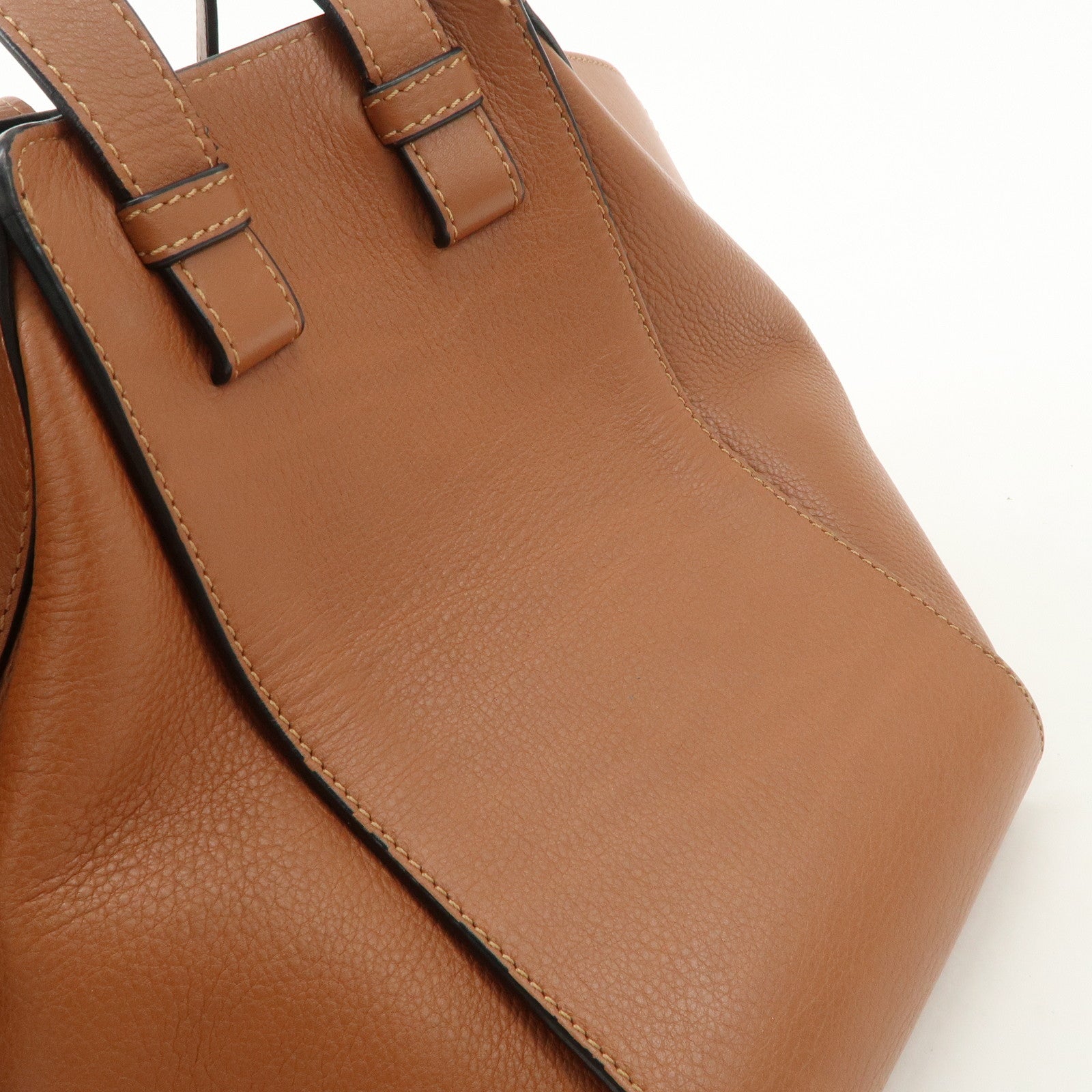LOEWE Leather Hammock Small 2Way Bag Shoulder Bag Tan Used
