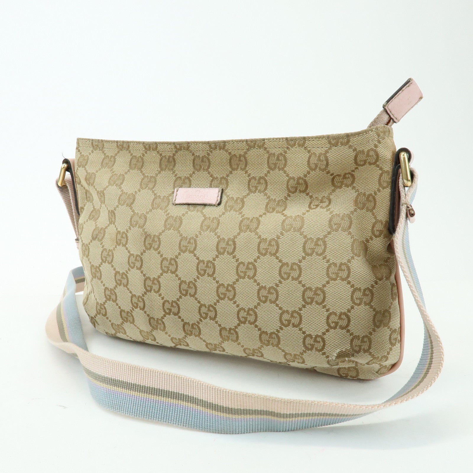 GUCCI Sherry GG Canvas Leather Shoulder Bag Crossbody Bag 189749