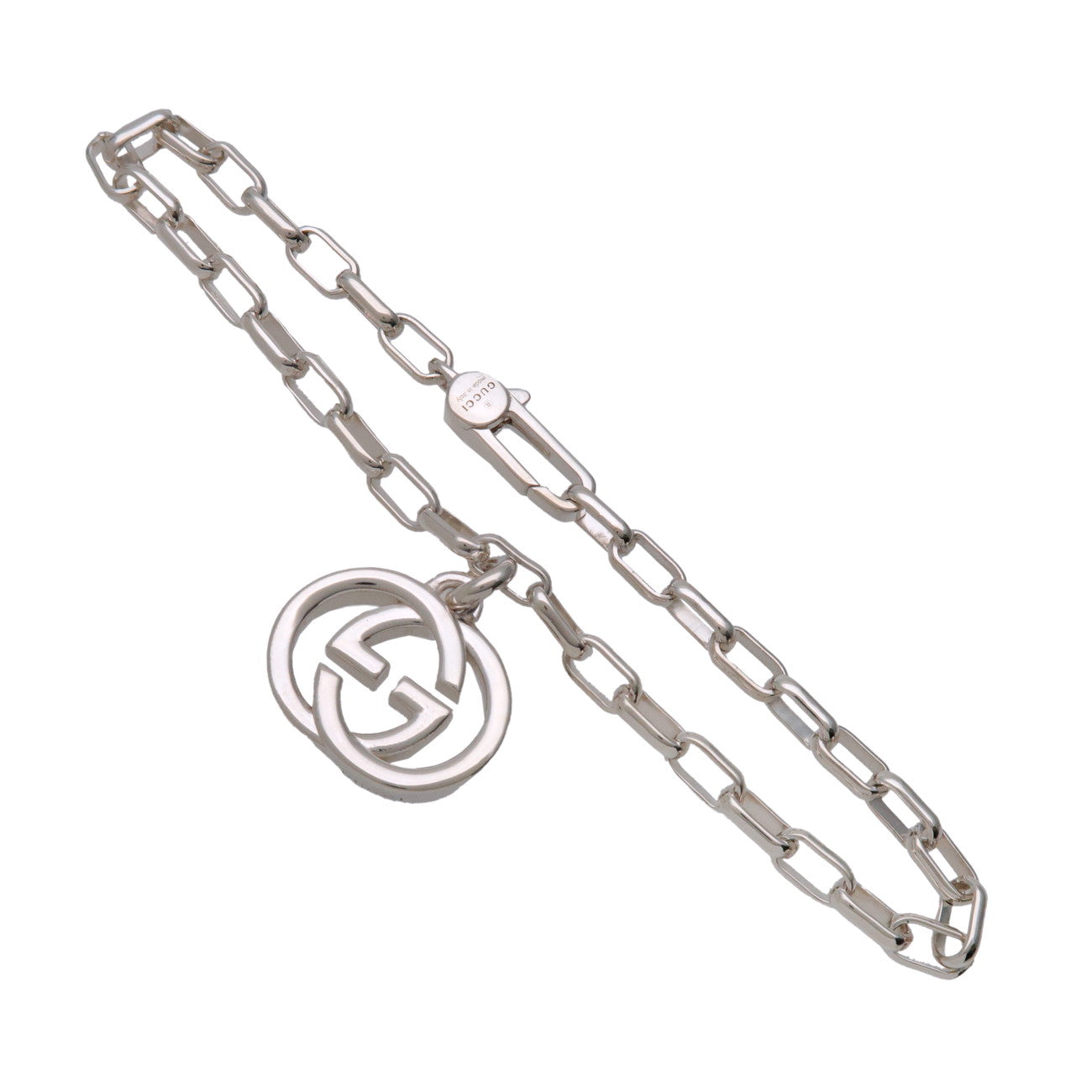GUCCI Interlocking G Bracelet SV925 Silver 295711