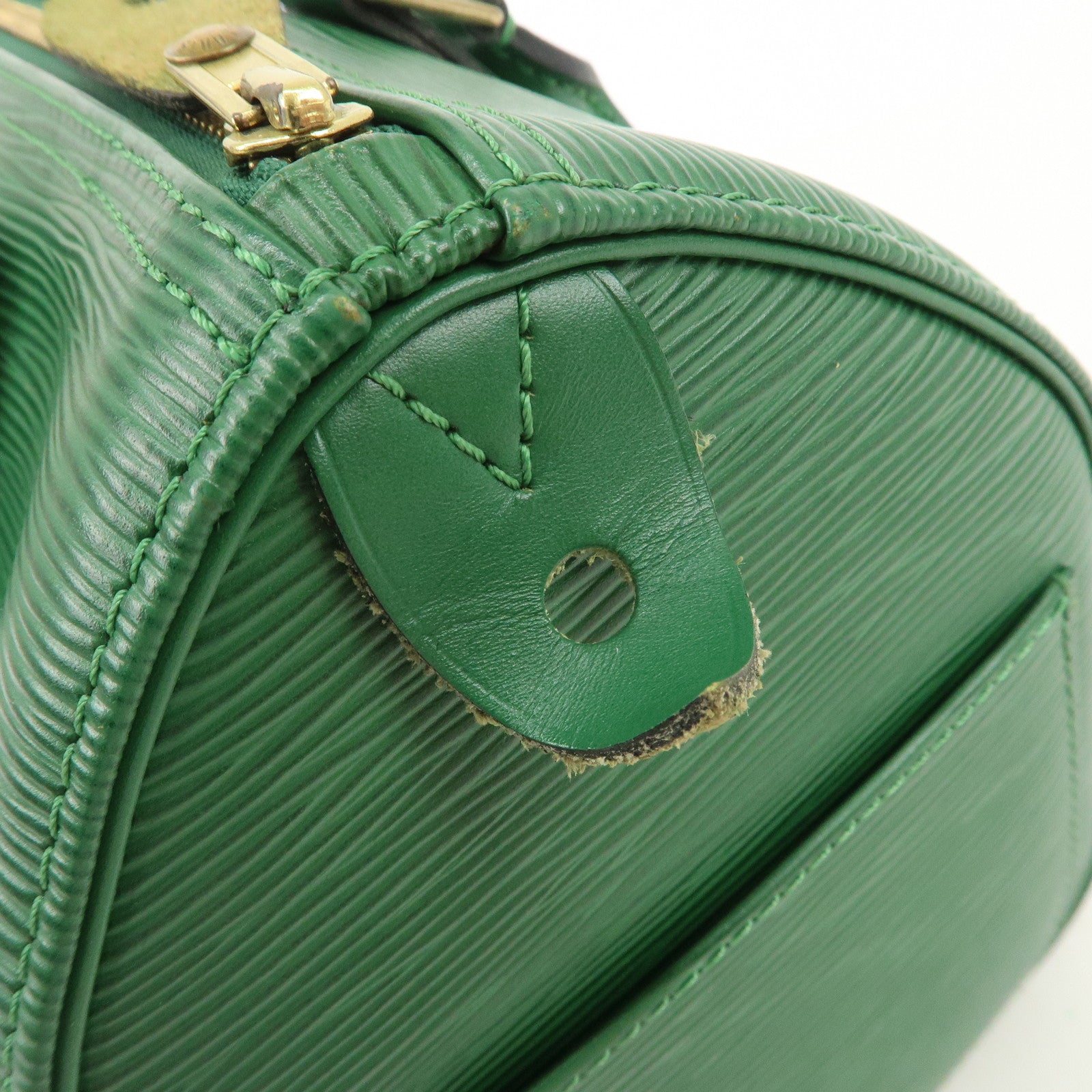 Louis Vuitton Epi Speedy 30 Hand Bag Boston Bag Borneo Green M43004 Used