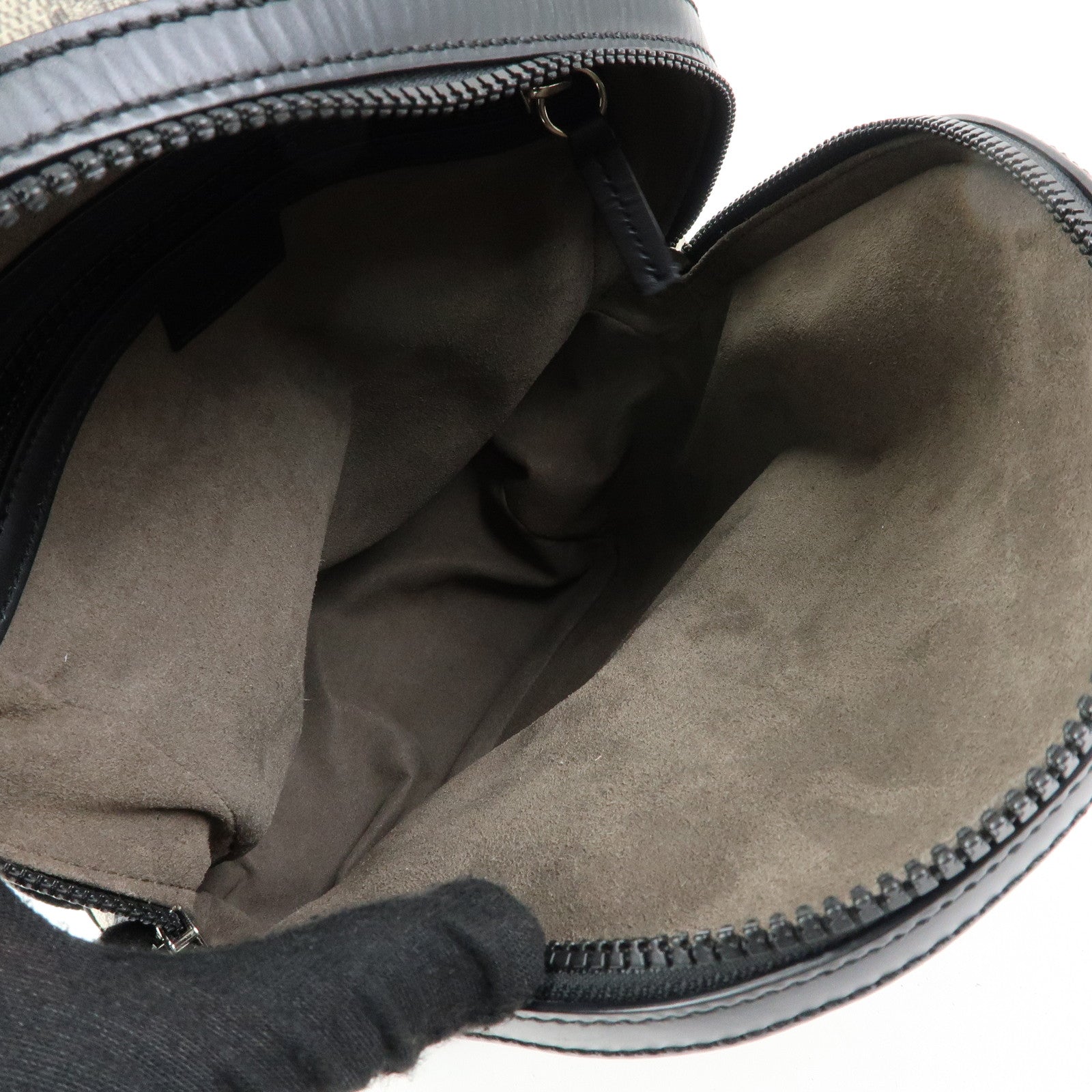 GUCCI GG Supreme Leather Backpack Rucksack Beige Black 429020