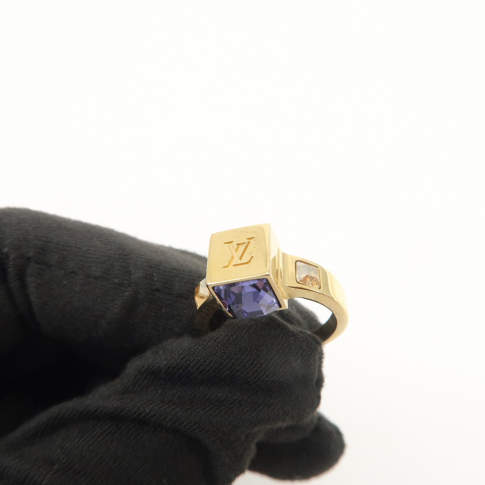 Louis Vuitton Collier Gamble Bague S Metal Ring Gold M65009