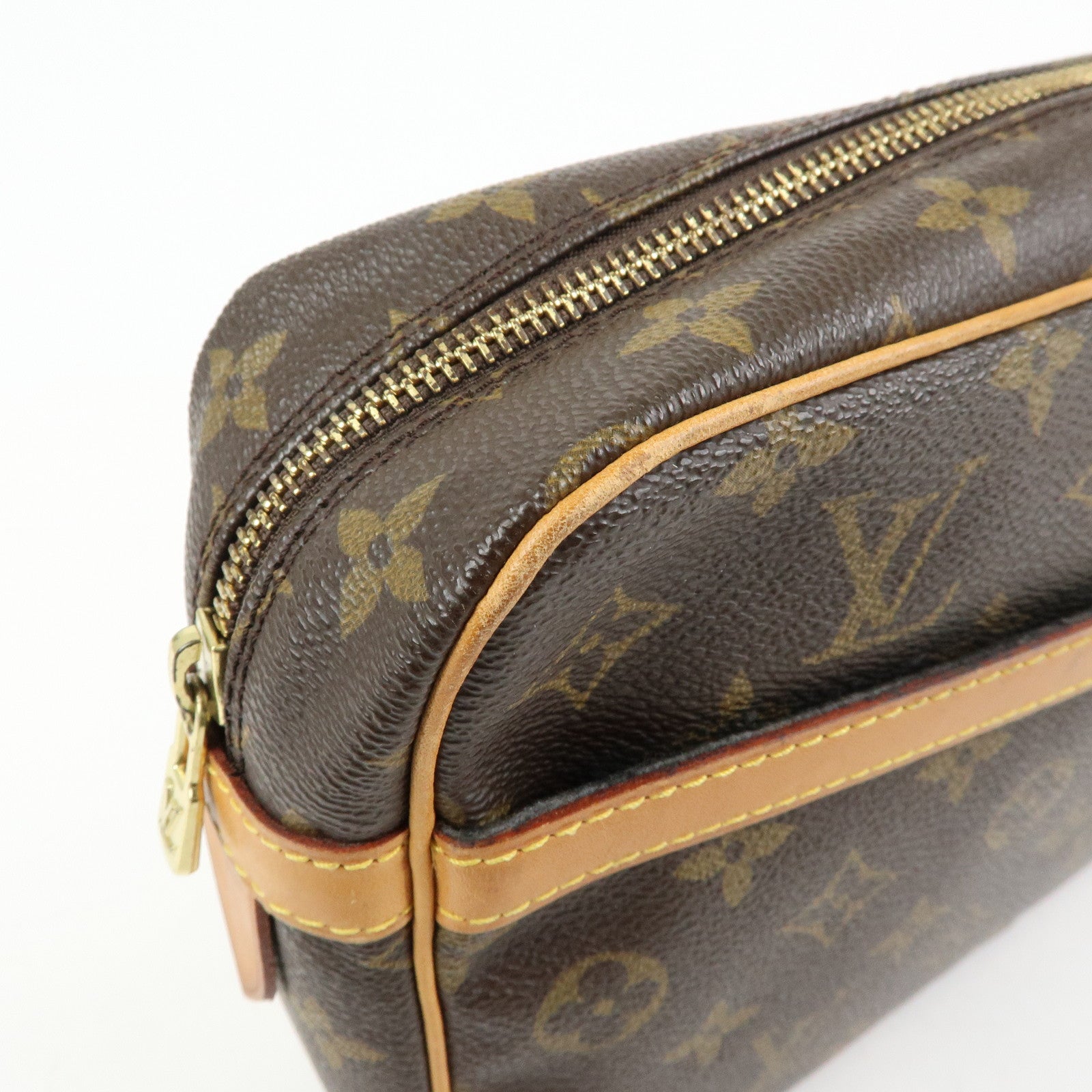 Louis Vuitton Monogram Compiegne 28 Pouch Clutch Bag Brown M51845