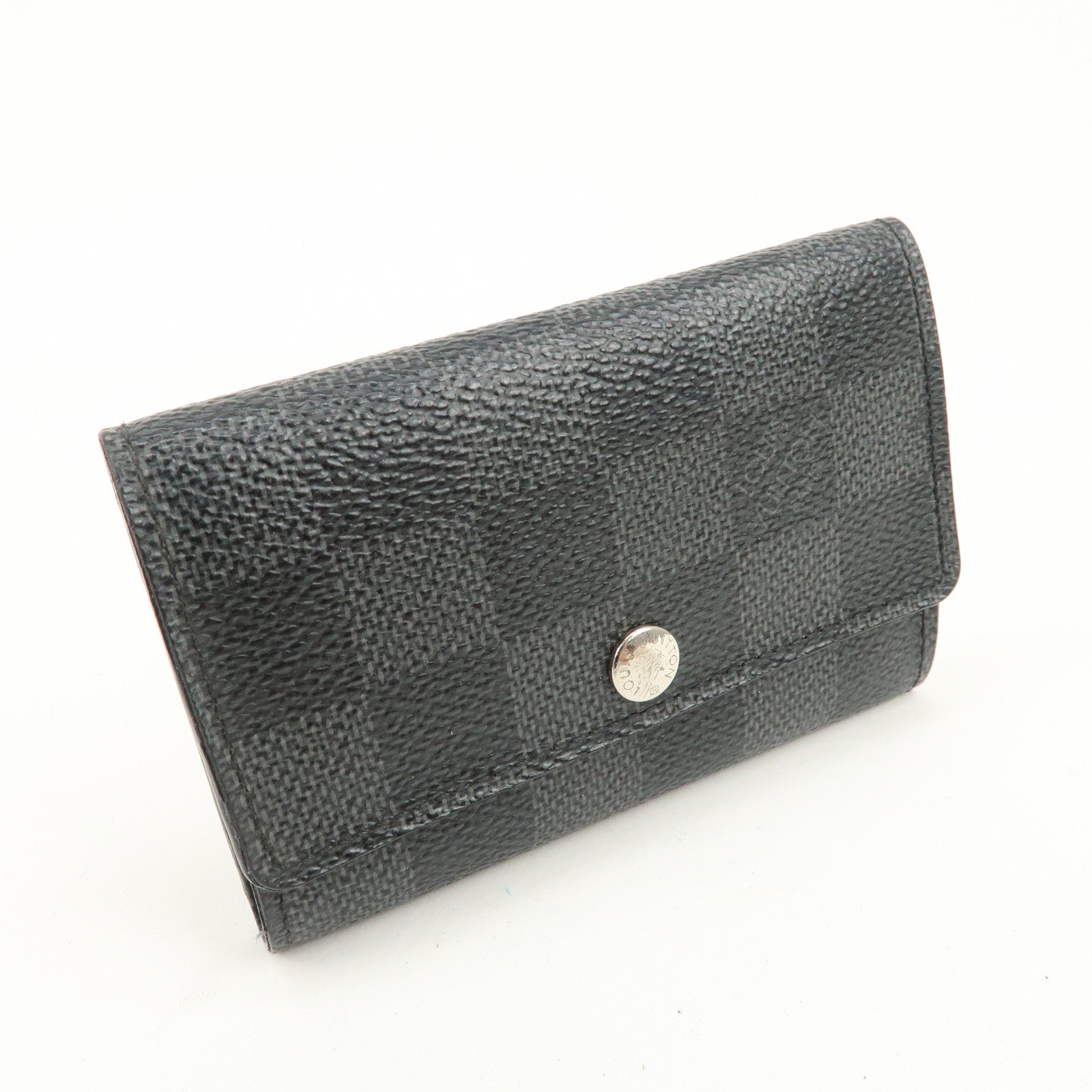 Louis Vuitton Damier Graphite Multicle 6 Key Case Gray Black N62662