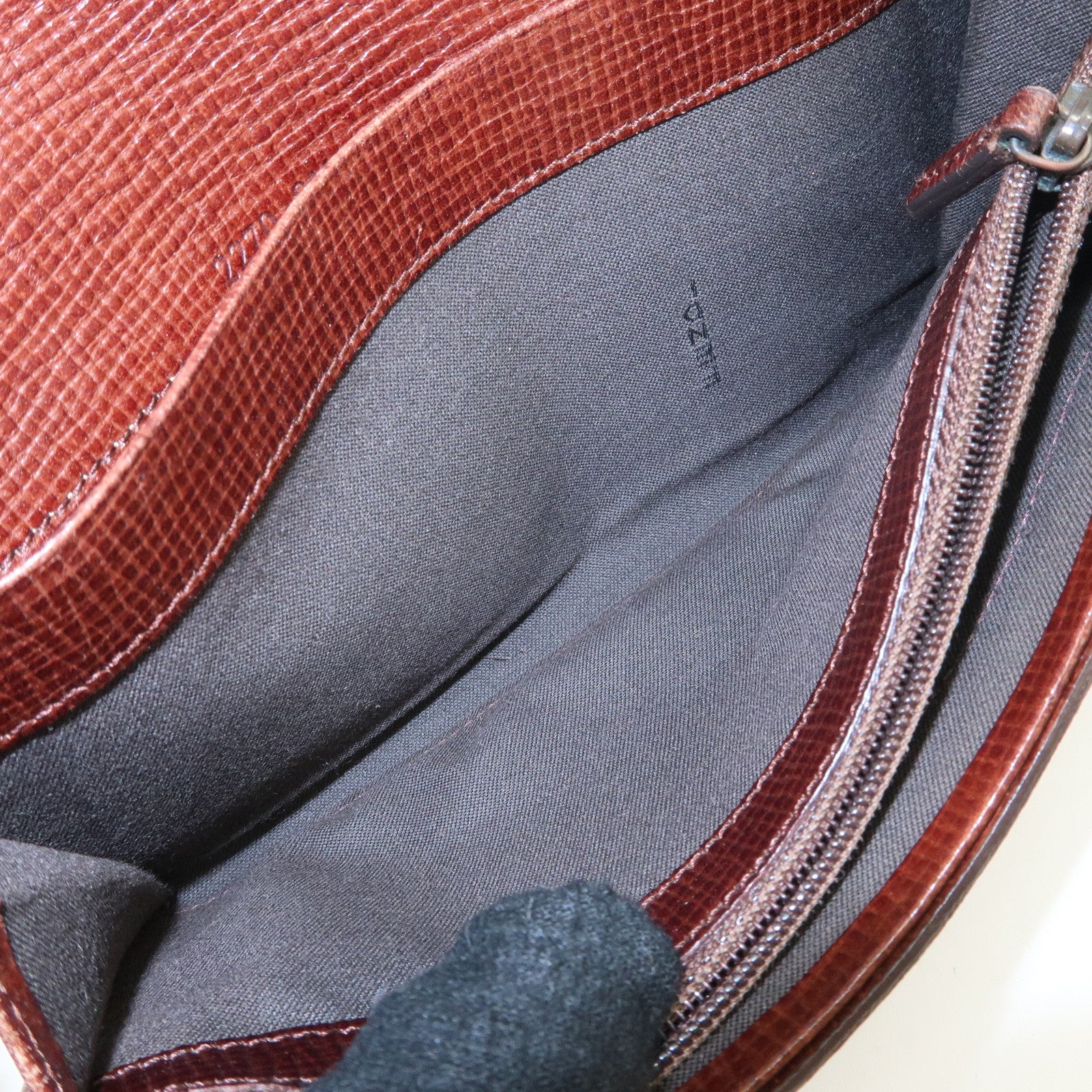 FENDI Zucca PVC Leather Bi-fold Long Wallet Black Brown 8M0000 Used