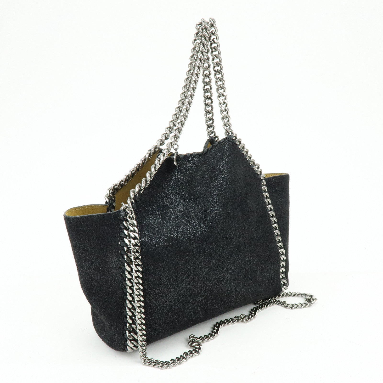 STELLA MCCARTNEY Falabella Polyester 2Way Bag Black Yellow