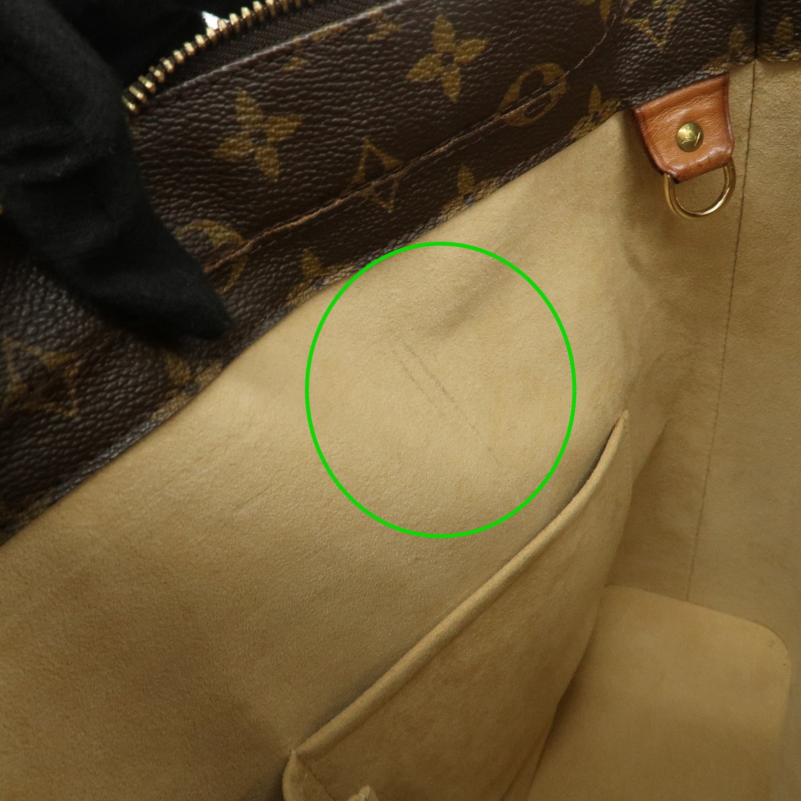 Louis Vuitton Monogram Luco Tote Bag Hand Bag Brown M51155 Used