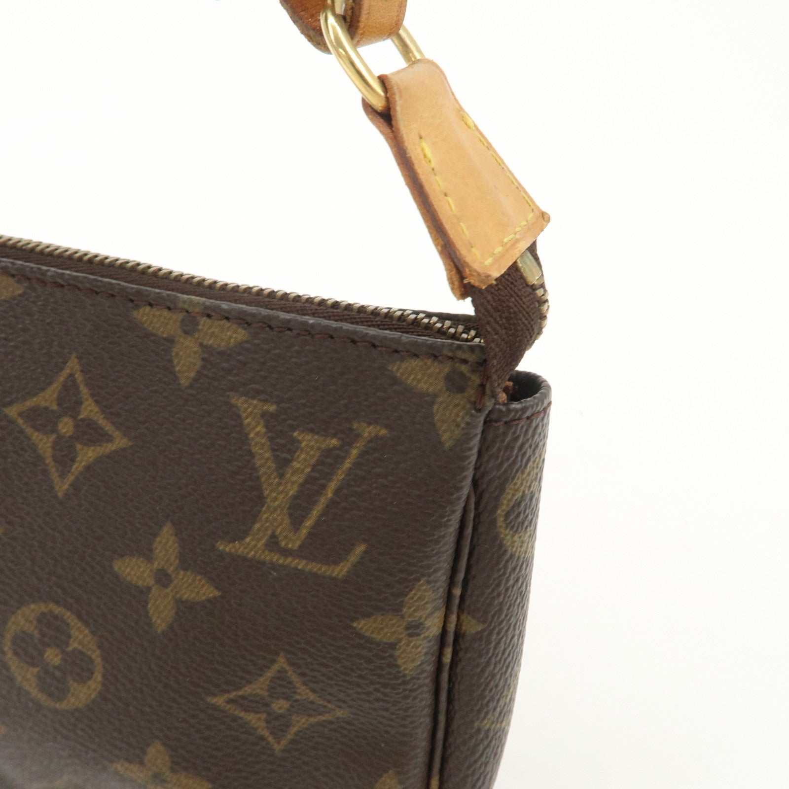 Louis Vuitton Monogram Pochette Accessoires Hand Bag Brown M51980 Used