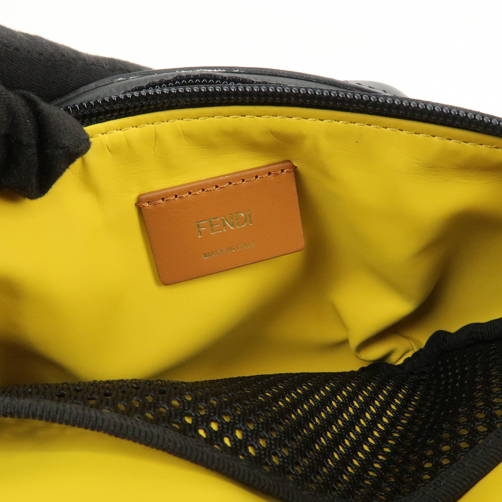 FENDI Zucca Seleria Logo PVC Leather Waist Bag Body Bag 7VA446