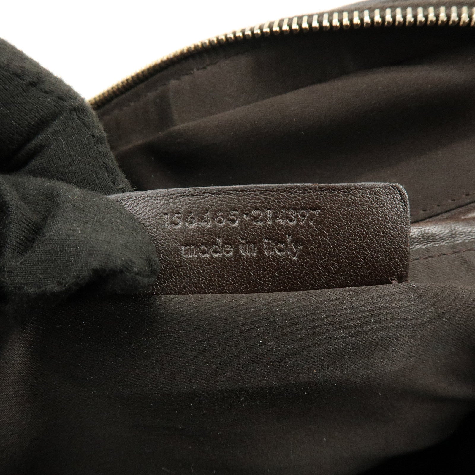 SAINT LAURENT PARIS Muse Leather Hand Bag Dark Brown 156465