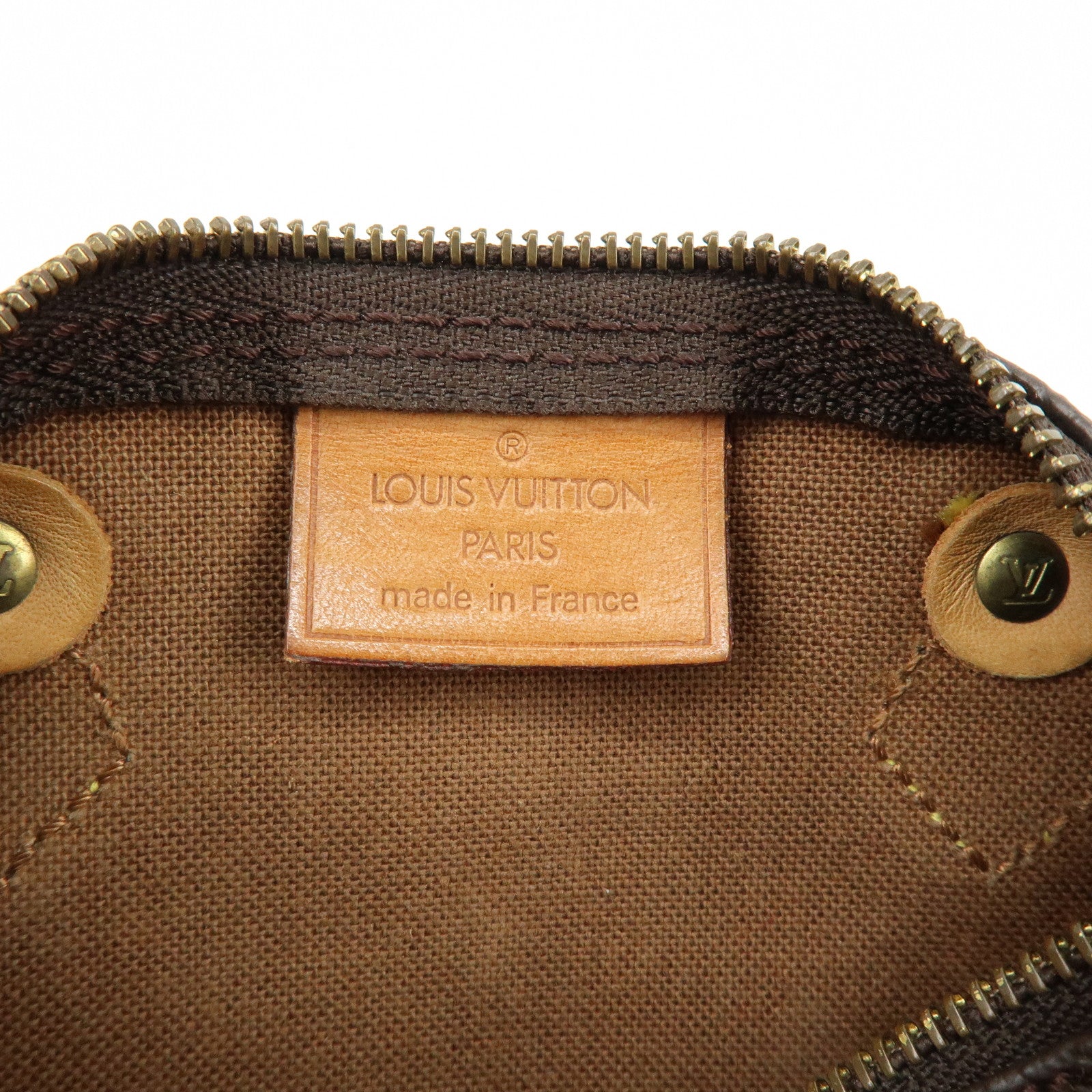 Louis Vuitton Monogram Mini Speedy Hand Bag & Strap Brown M41534