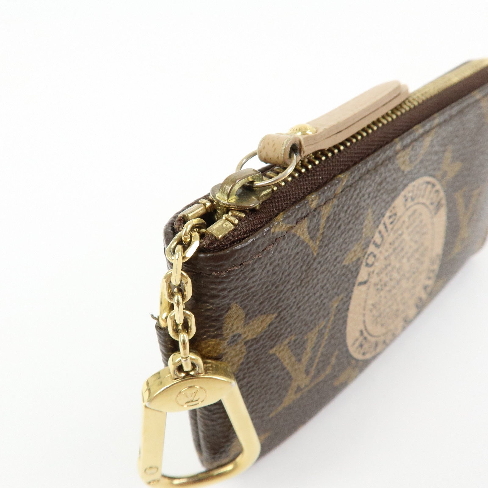 Louis Vuitton Monogram Pochette Cles Complis T&B Coin Case M58025