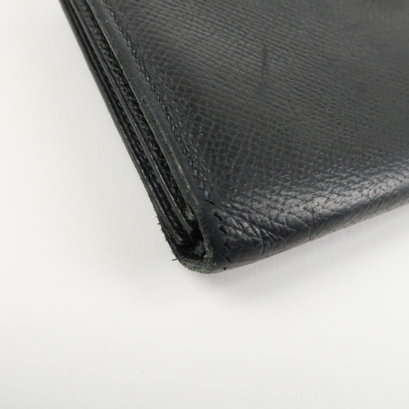 HERMES Epson Bearn Soufflet Long Wallet C Stamped Black Used