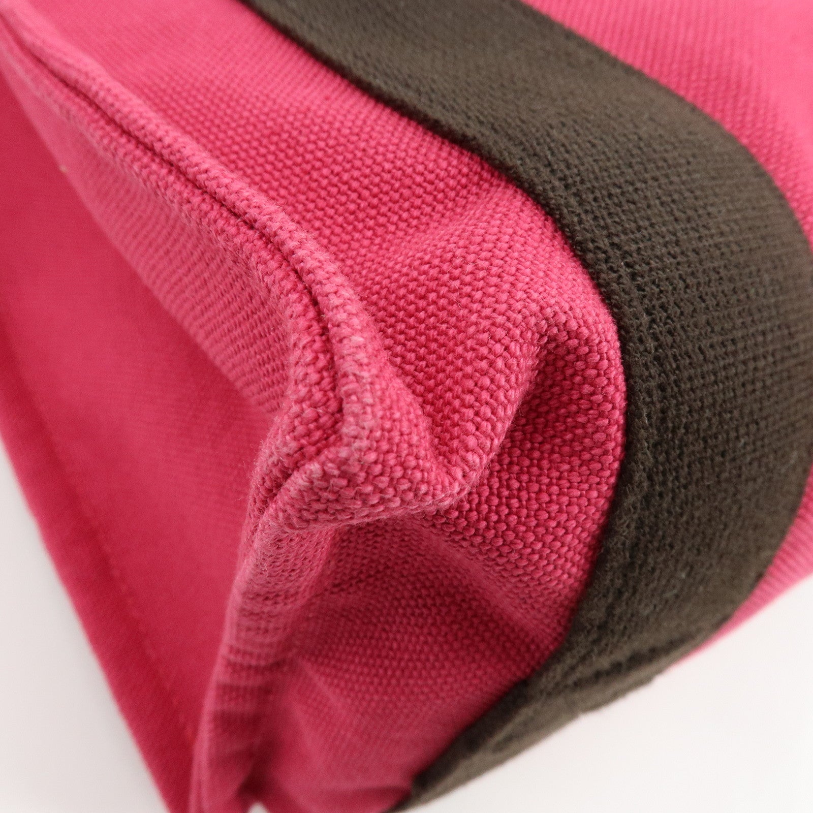 HERMES Sac de Plage Nomade PM Canvas Tote Bag Pink Brown