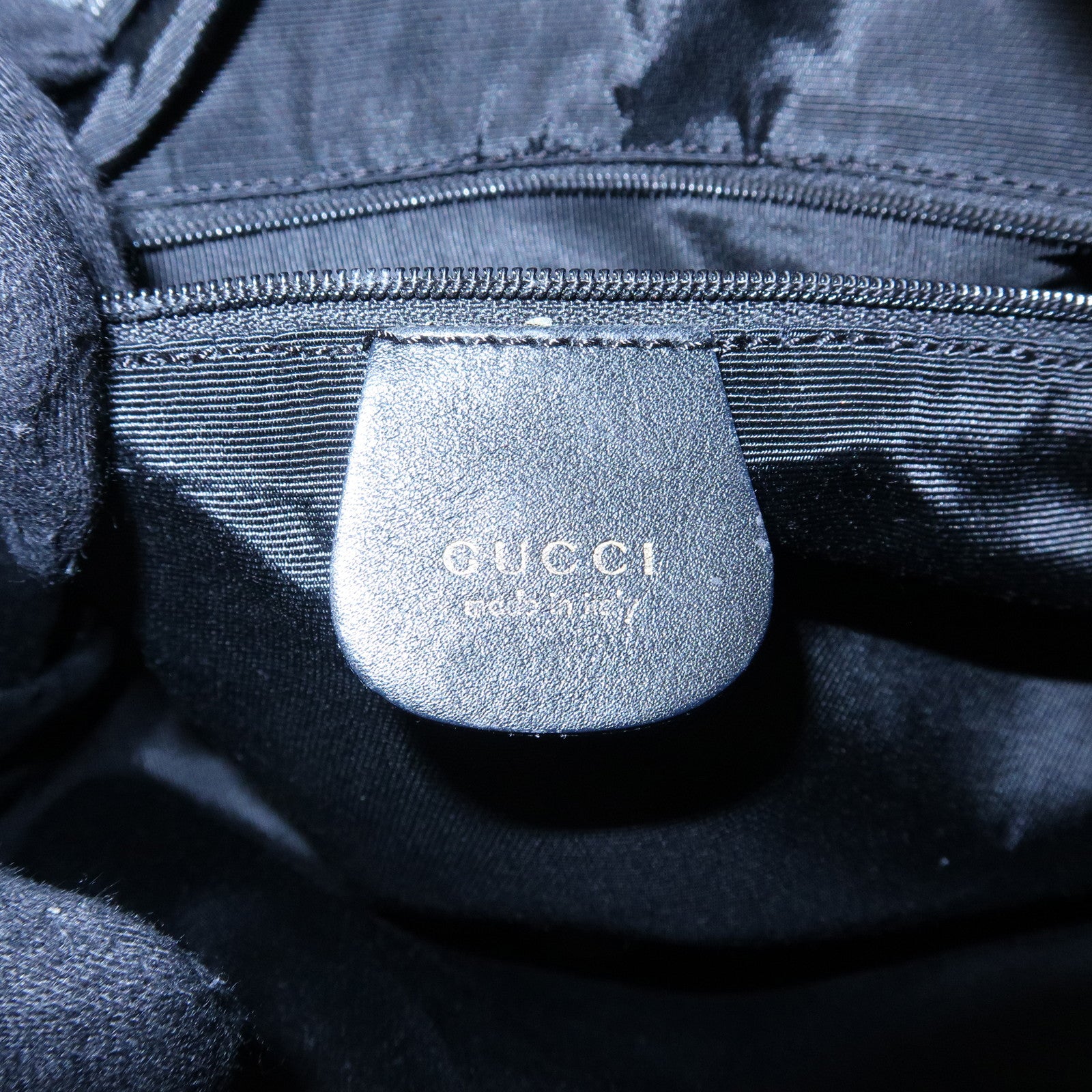 GUCCI Bamboo Leather 2Way Bag Tote Bag Black 001・2058・1638・0