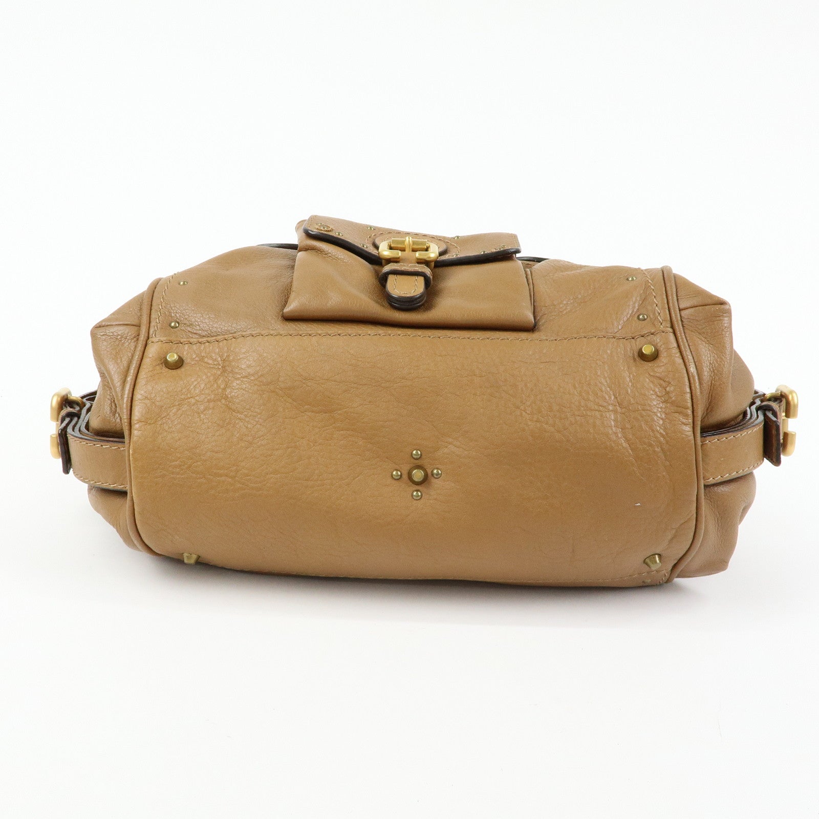 Chloe Paddington Leather Shoulder Bag Boston Bag Brown