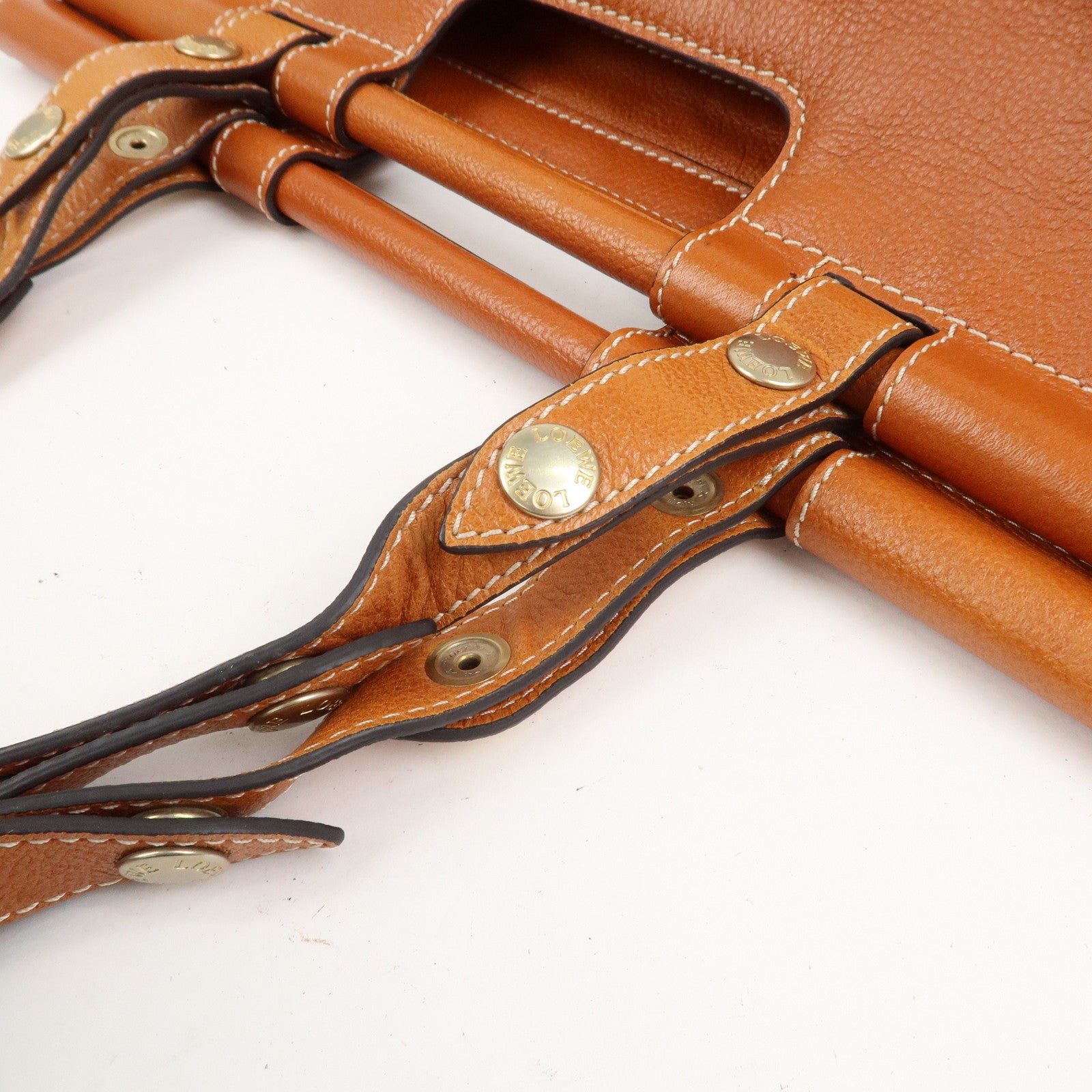 LOEWE Leather Candy 2Way Bag Shoulder Bag Hand Bag Brown