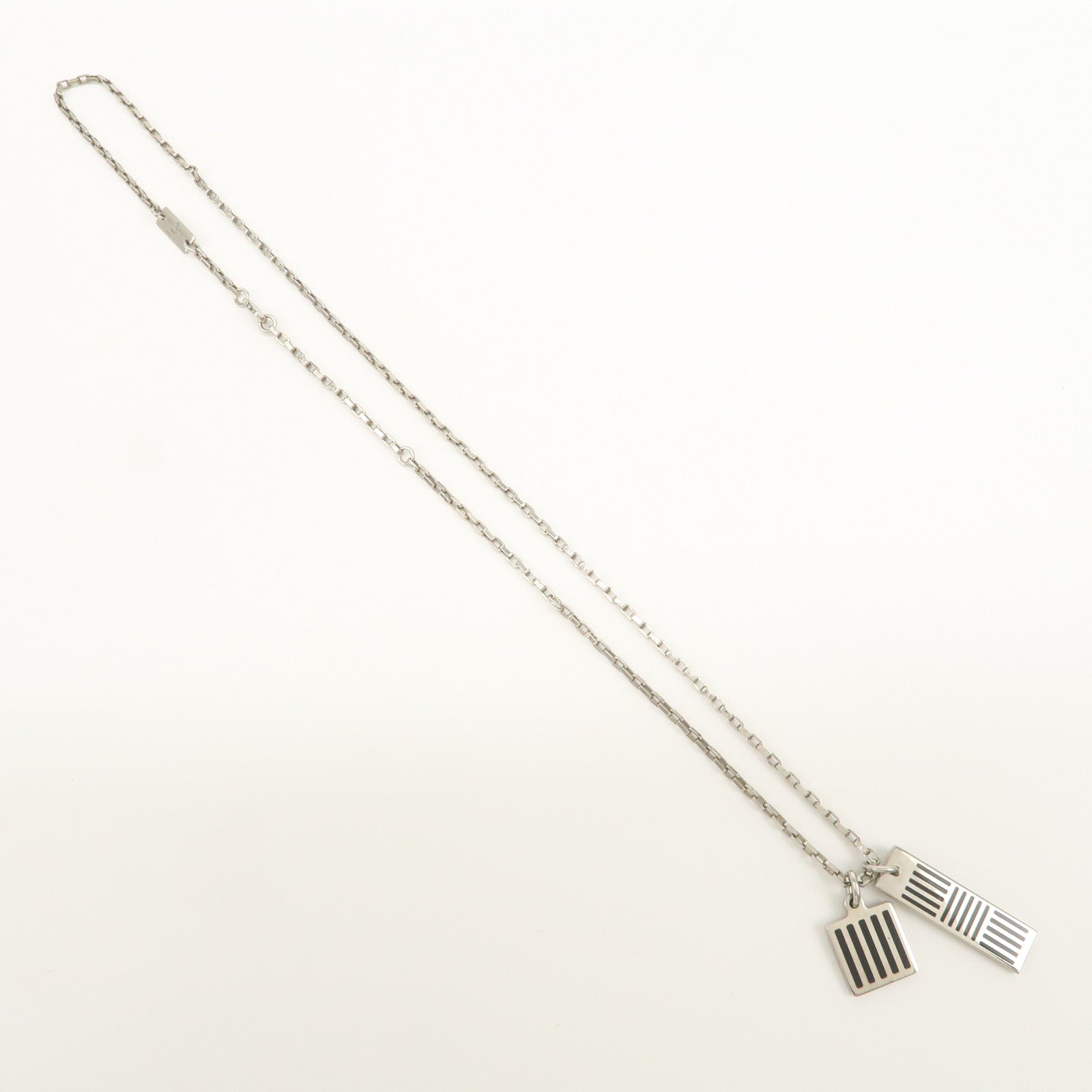 Louis Vuitton Collier Damier Colors Metal Necklace Silver M62490