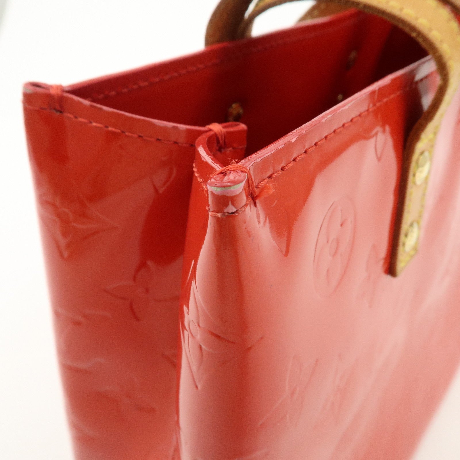 Louis Vuitton Monogram Vernis Lead PM Hand Bag Rouge M91088 Used