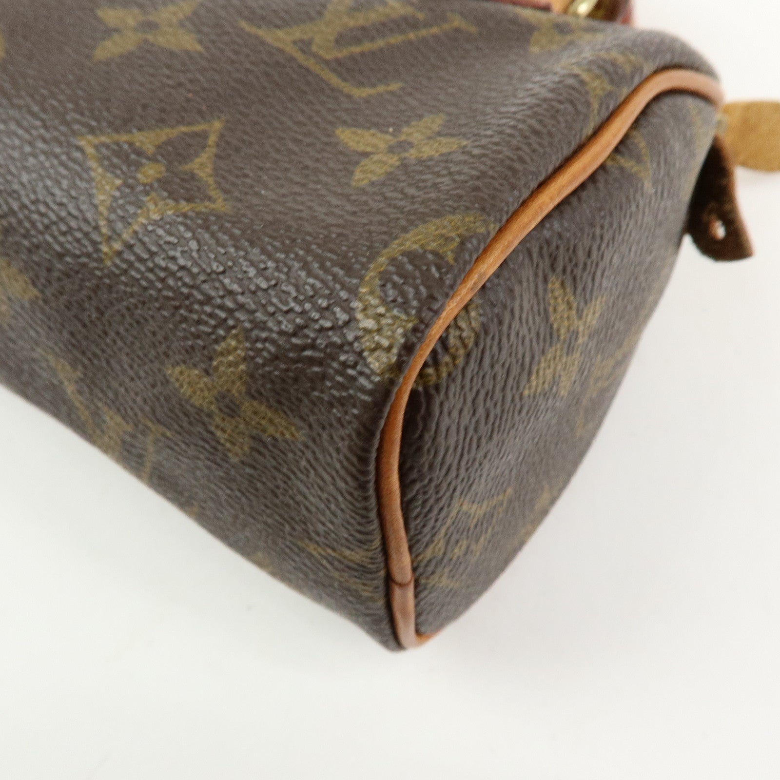 Louis Vuitton Monogram Mini Speedy Hand Bag & Strap Brown M41534