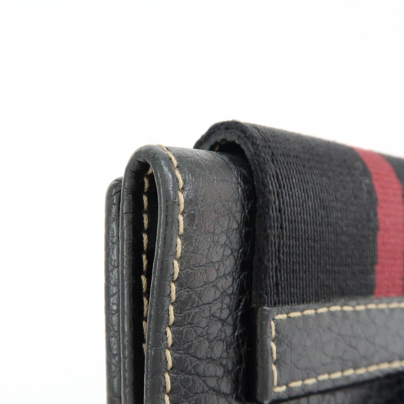 GUCCI Sherry Leather 6 Ring Key Case Key Holder Black 181673