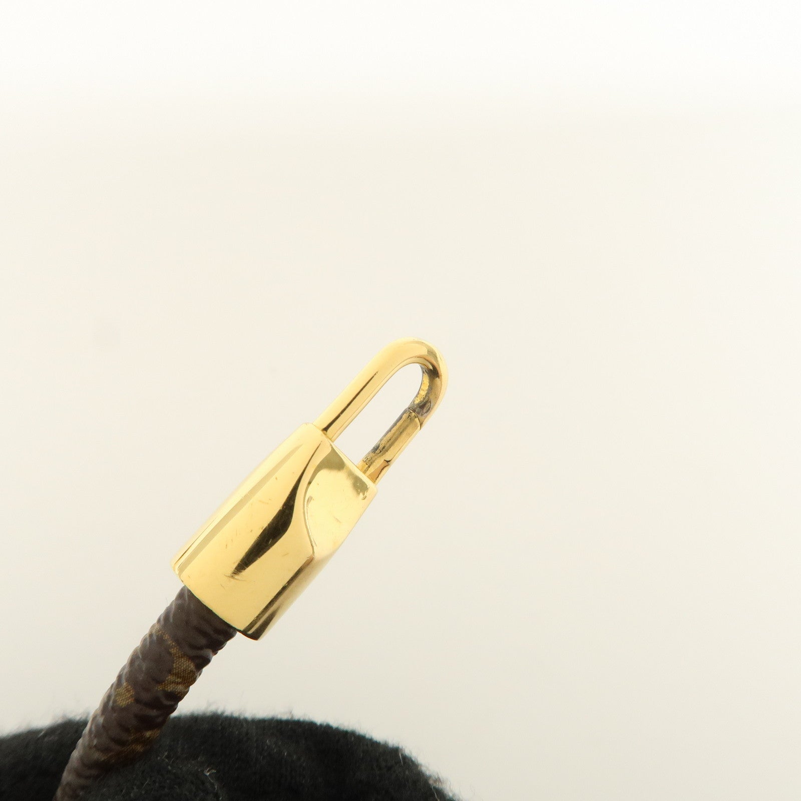 Louis Vuitton Monogram Bracelet Lock It Brown M6605E Used