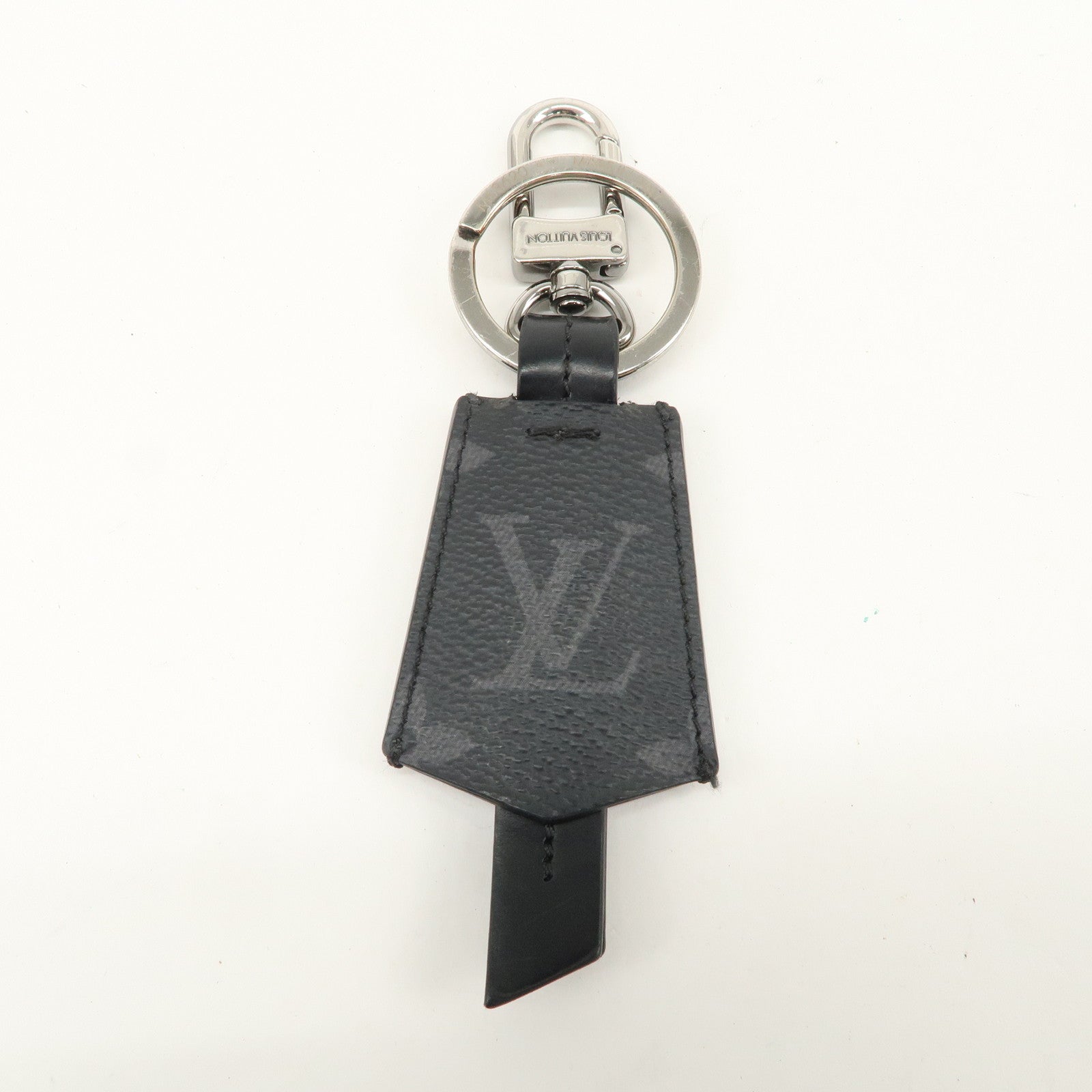 Louis Vuitton Eclips Monogram Porte Cles Key Charm Black M63620