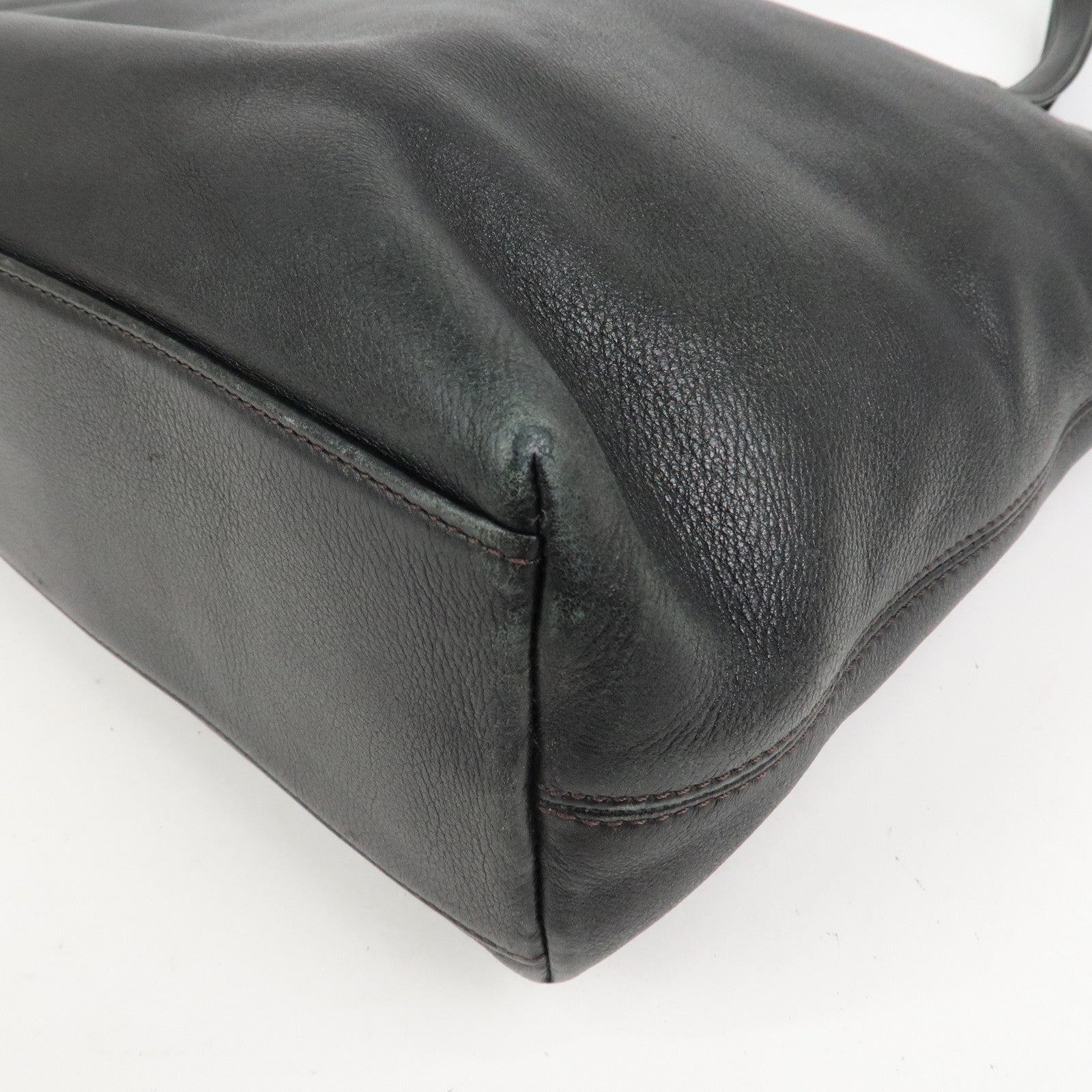 CHANEL COCO Mark Leather Tote Bag Shoulder Bag Black