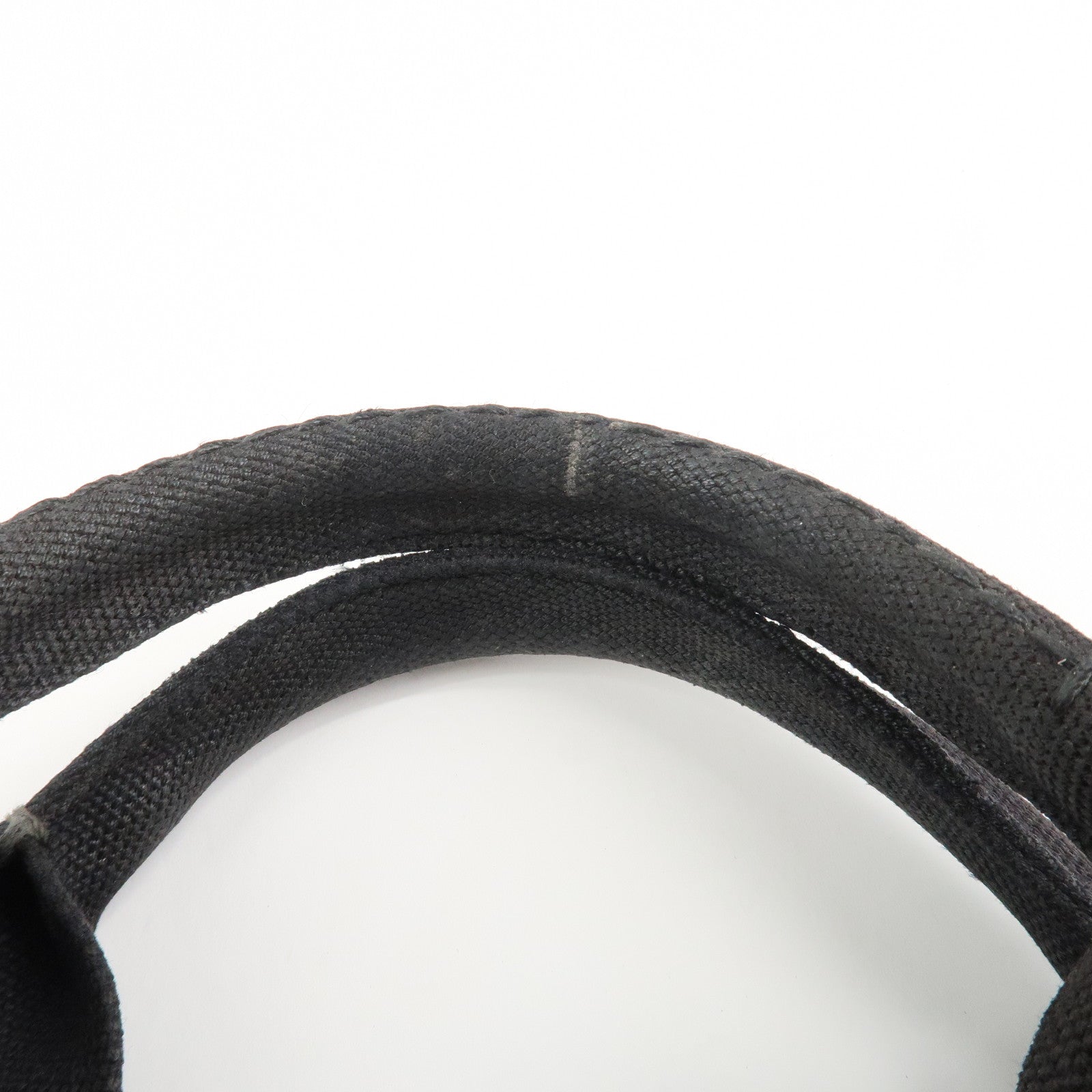 PRADA Logo Canapa Mini Canvas Tote Bag Hand Bag Black BN2439 Used