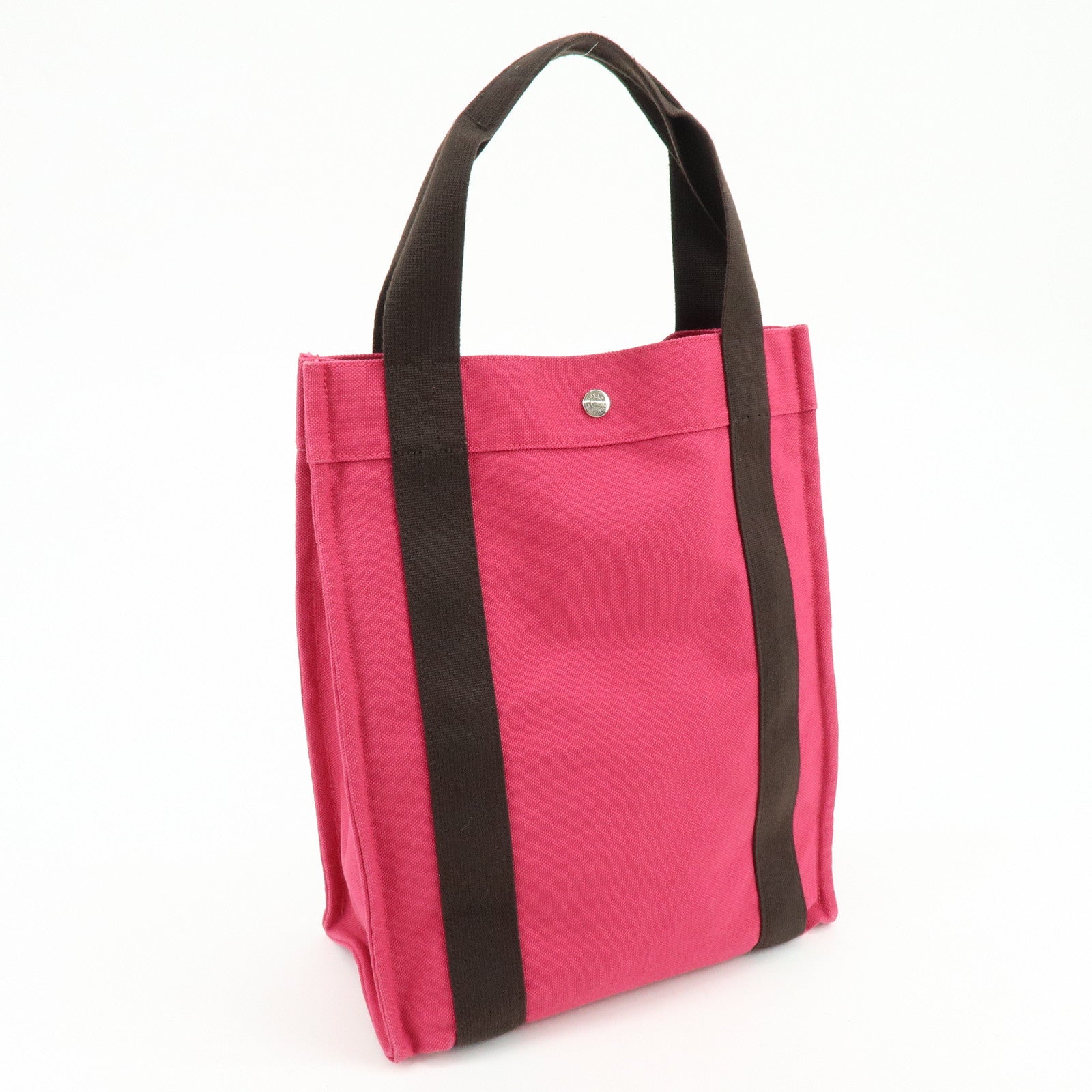 HERMES Sac de Plage Nomade PM Canvas Tote Bag Pink Brown