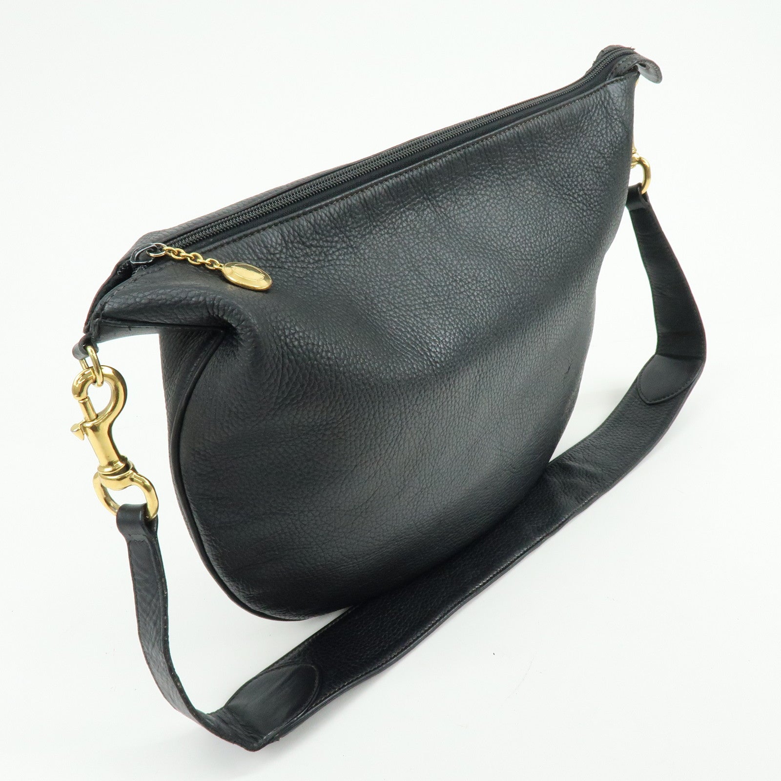 GUCCI Leather Shoulder Bag Crossbody Bag Black 001・115・1206