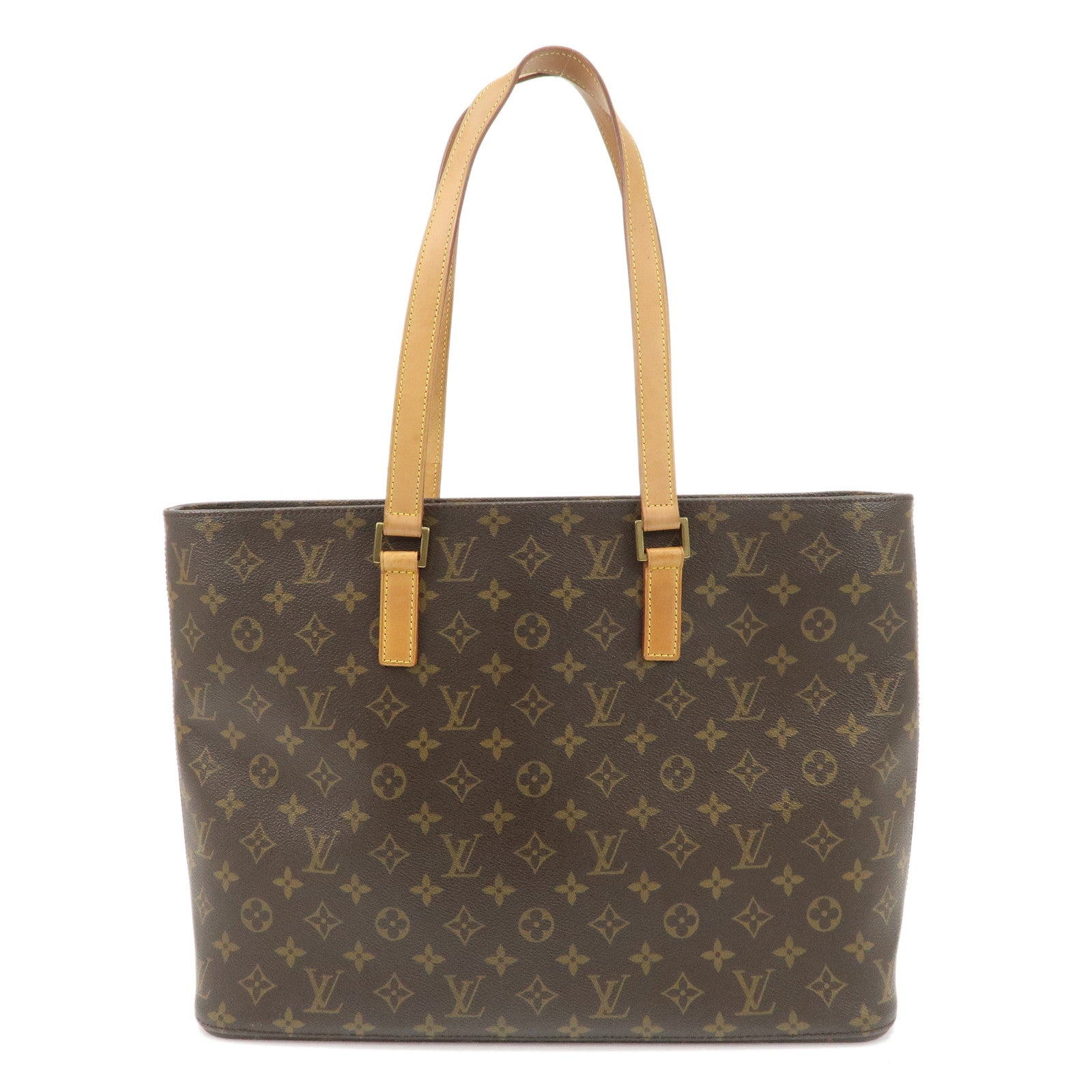 Louis Vuitton Monogram Luco Tote Bag Hand Bag Brown M51155 Used