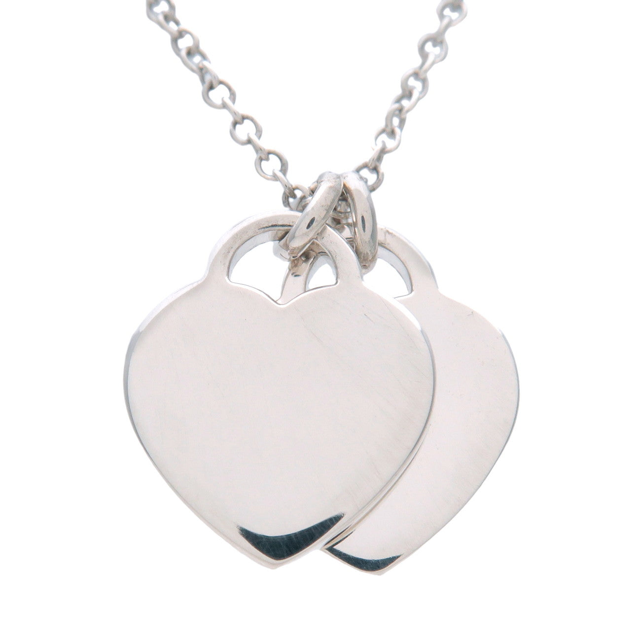 Tiffany & Co Return to Tiffany Mini Double Heart Tag Necklace SV925