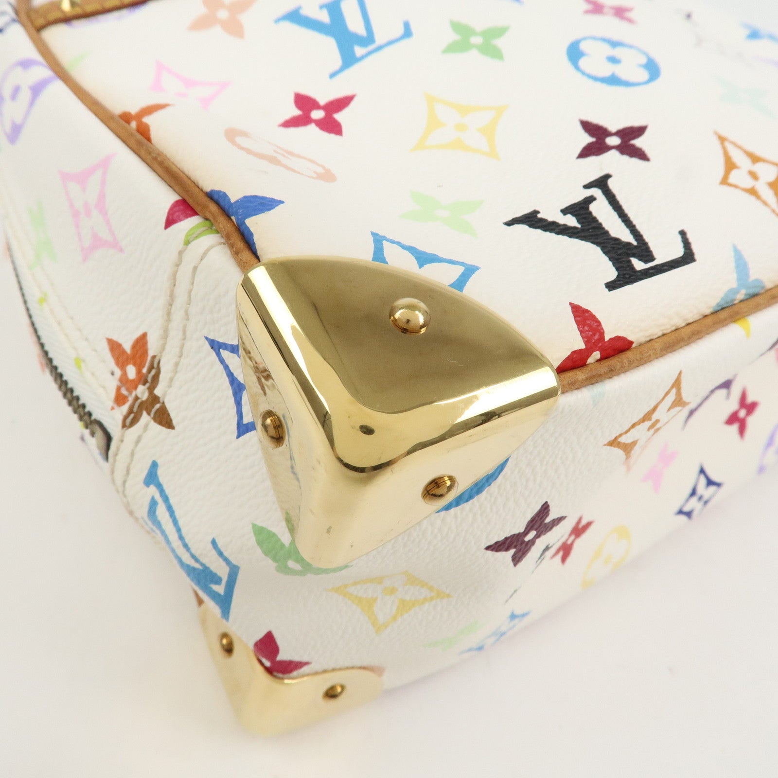 Louis Vuitton Monogram Multicolor Trouville Hand Bag Blanc M92663