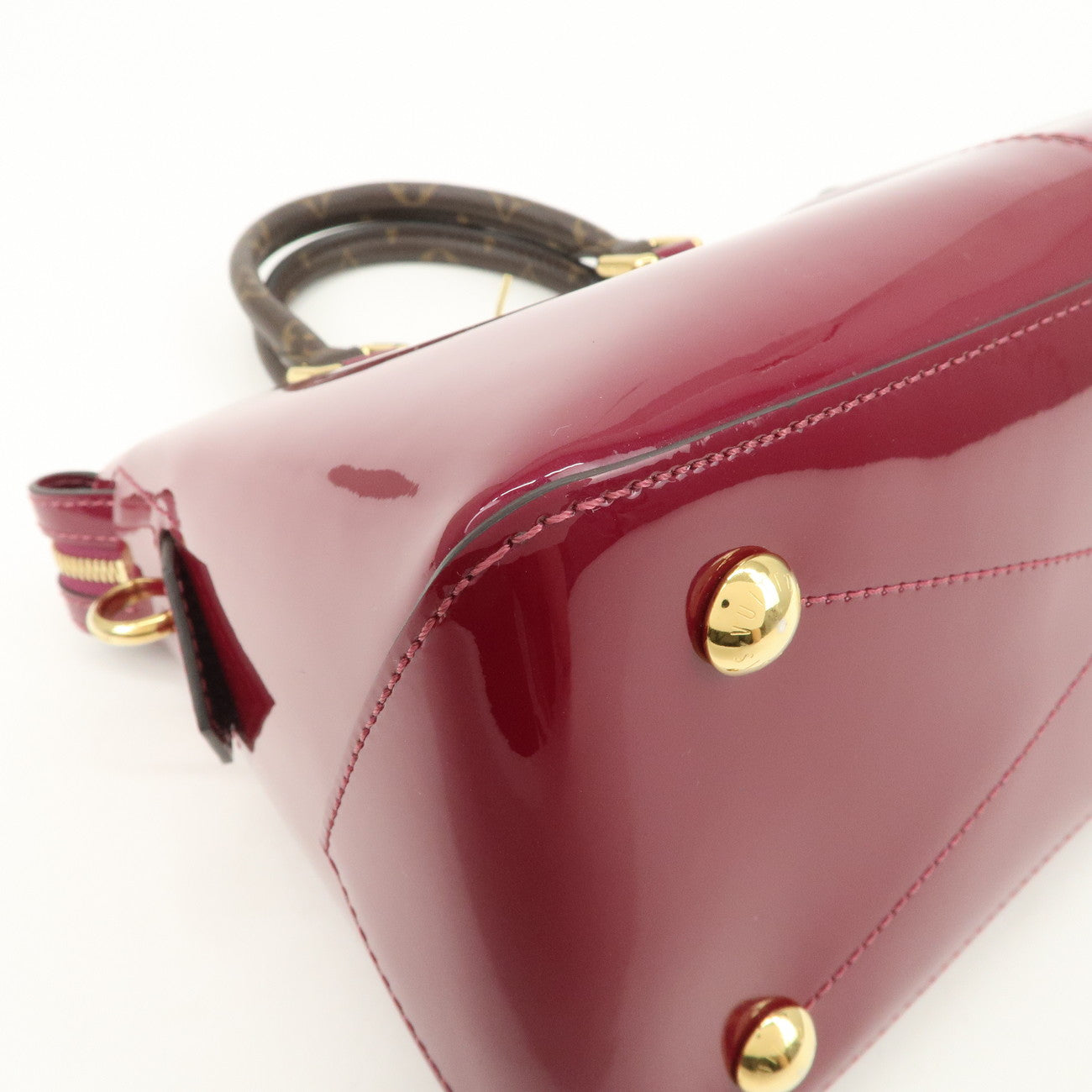 Louis Vuitton Vernis Monogram Tote Miroir 2Way Bag Magenta M54640