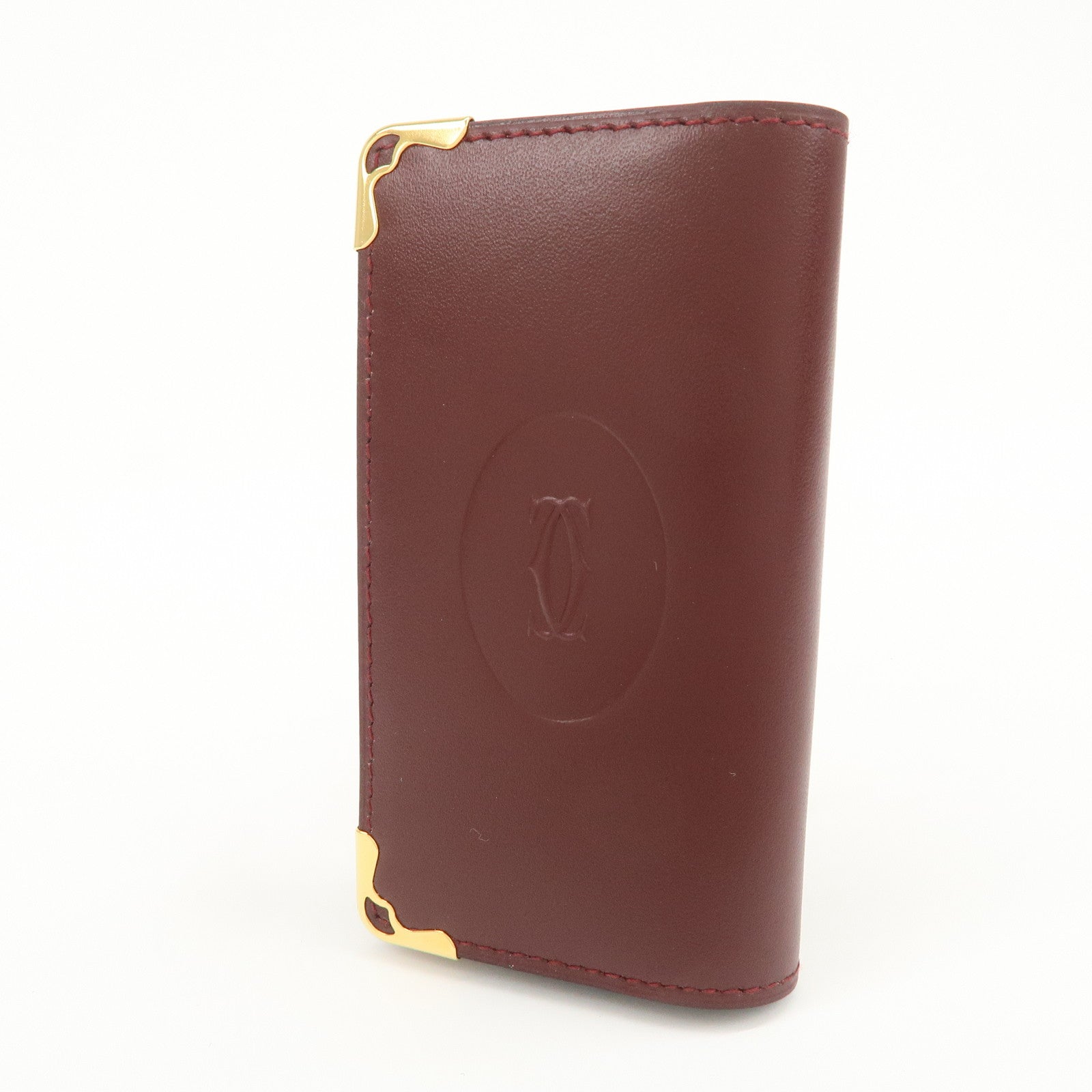 Cartier Must Line Calf Leather 6 Key Case Bordeaux