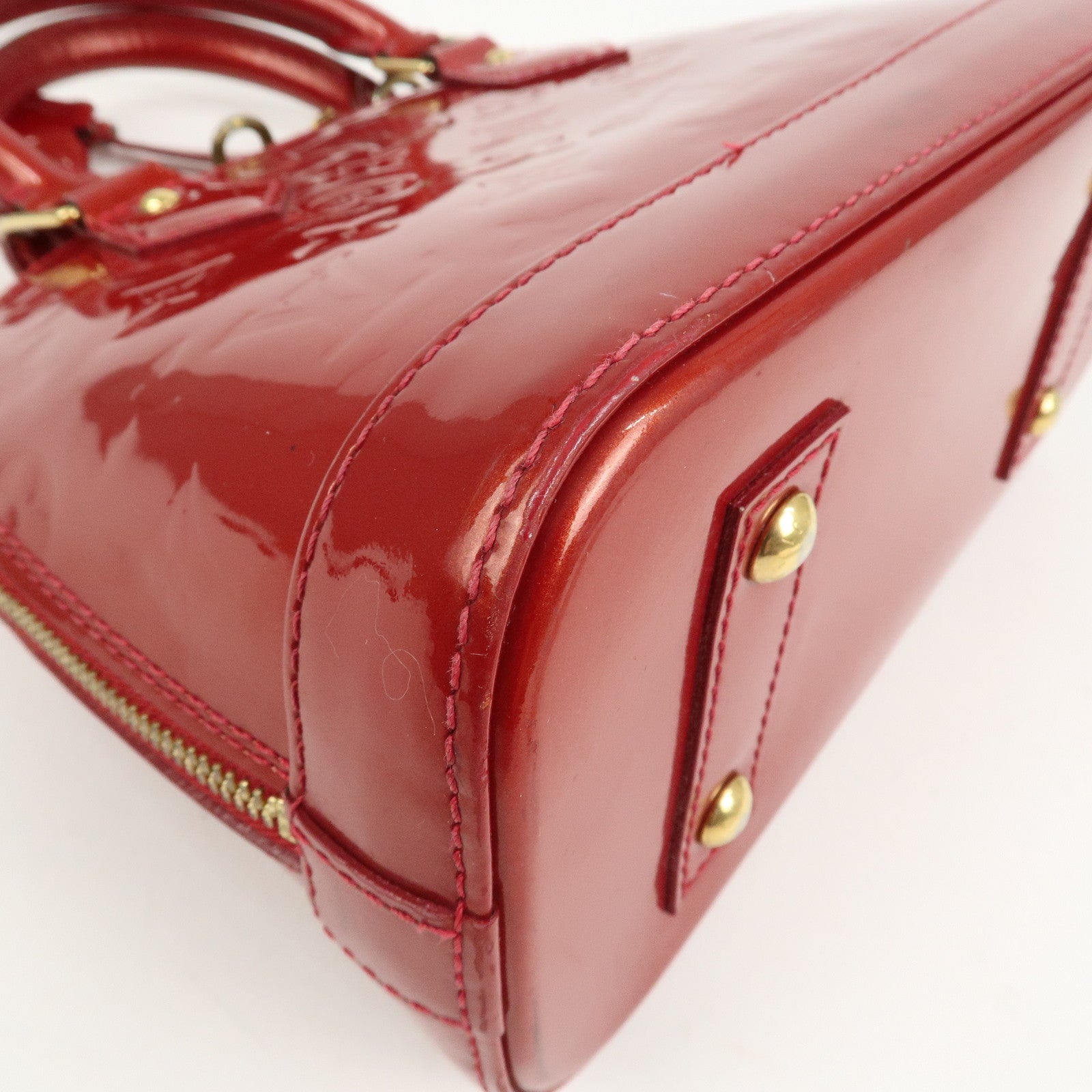Louis Vuitton Monogram Vernis Alma BB 2Way Bag Red M91606