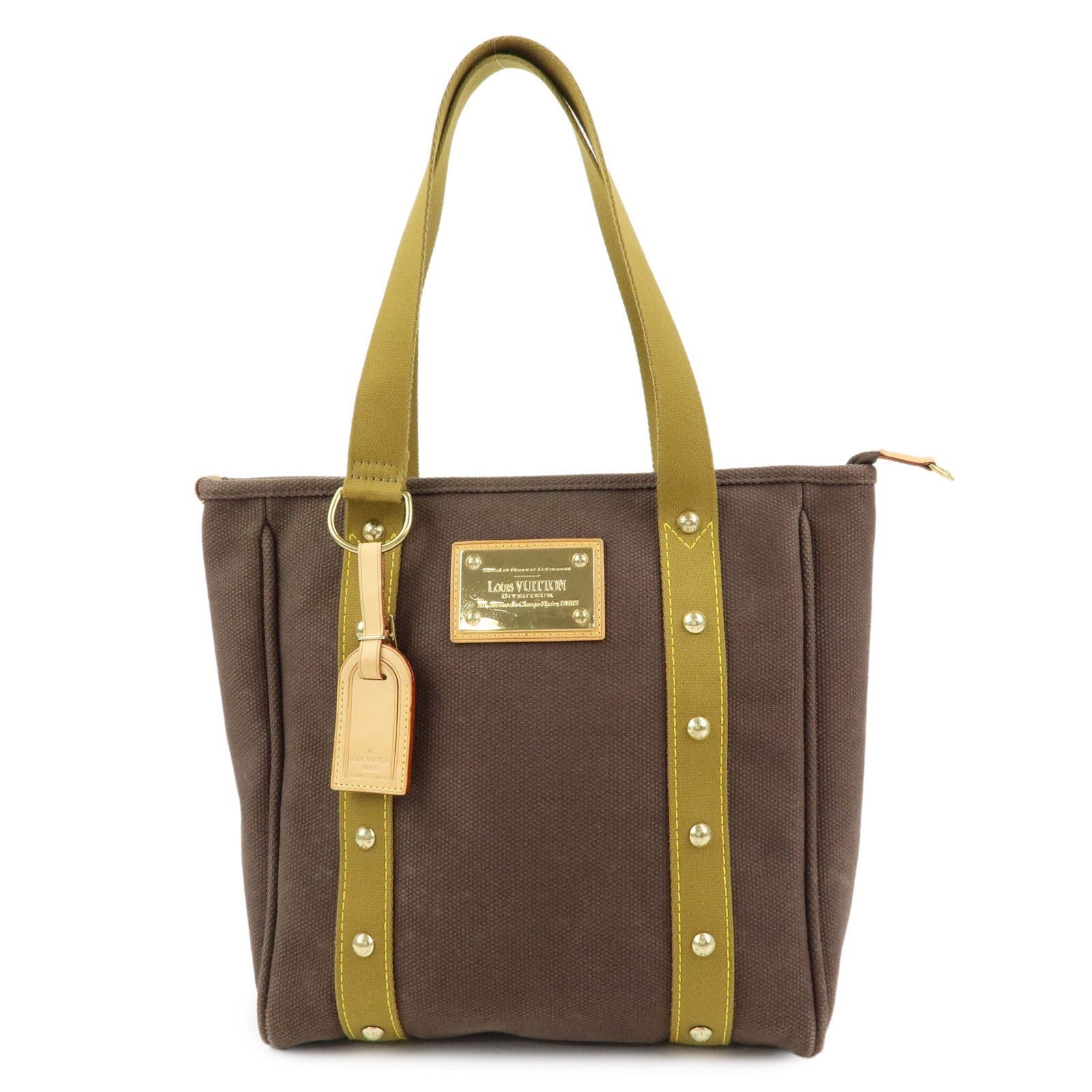 Louis Vuitton Antigua Cabas MM Tote Bag Shoulder Bag Brown M40086