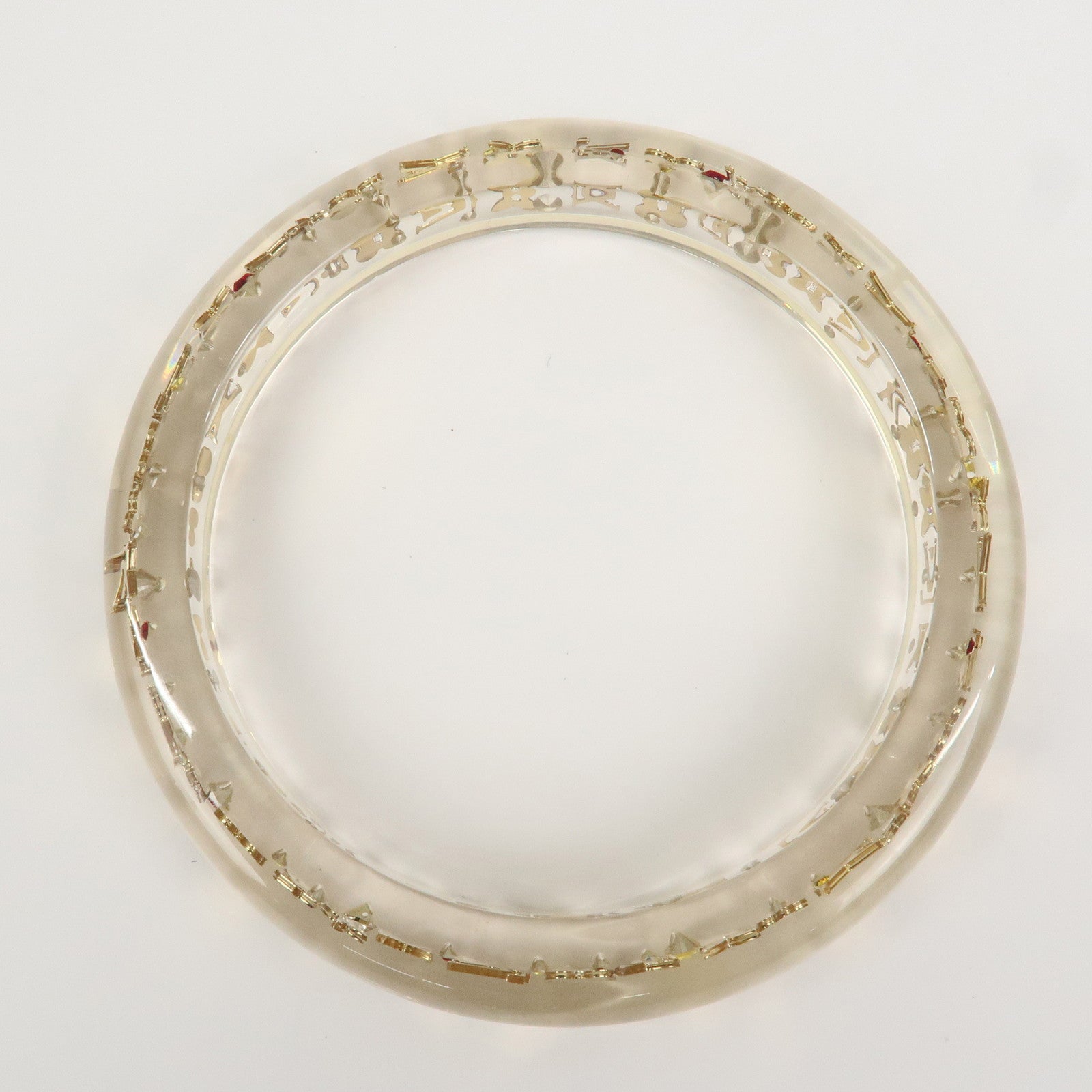 Louis Vuitton Bracelet Inclusion TPM Bangle Transparent Gold M65202