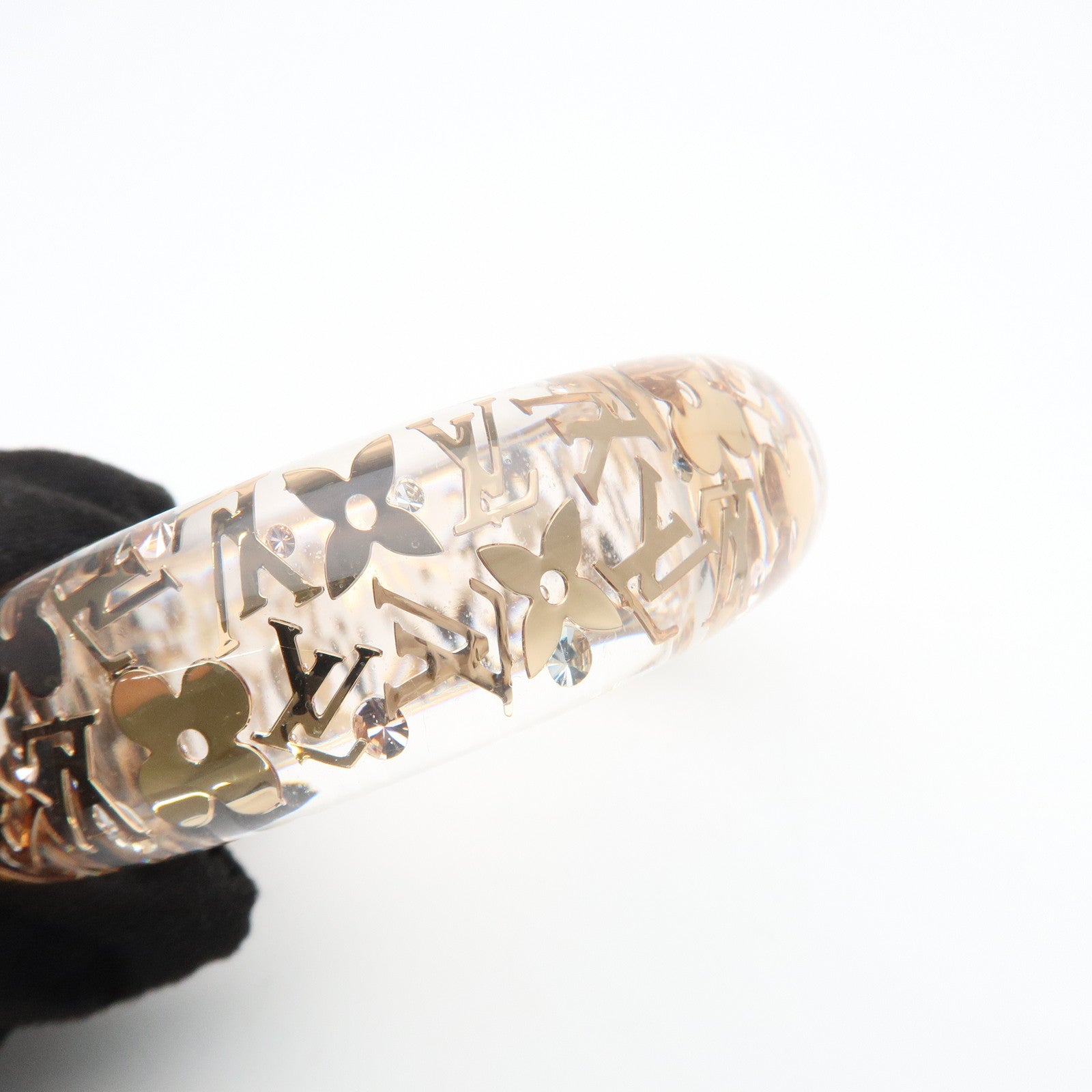 Louis Vuitton Bracelet Inclusion GM Bangle Clear Gold M65865