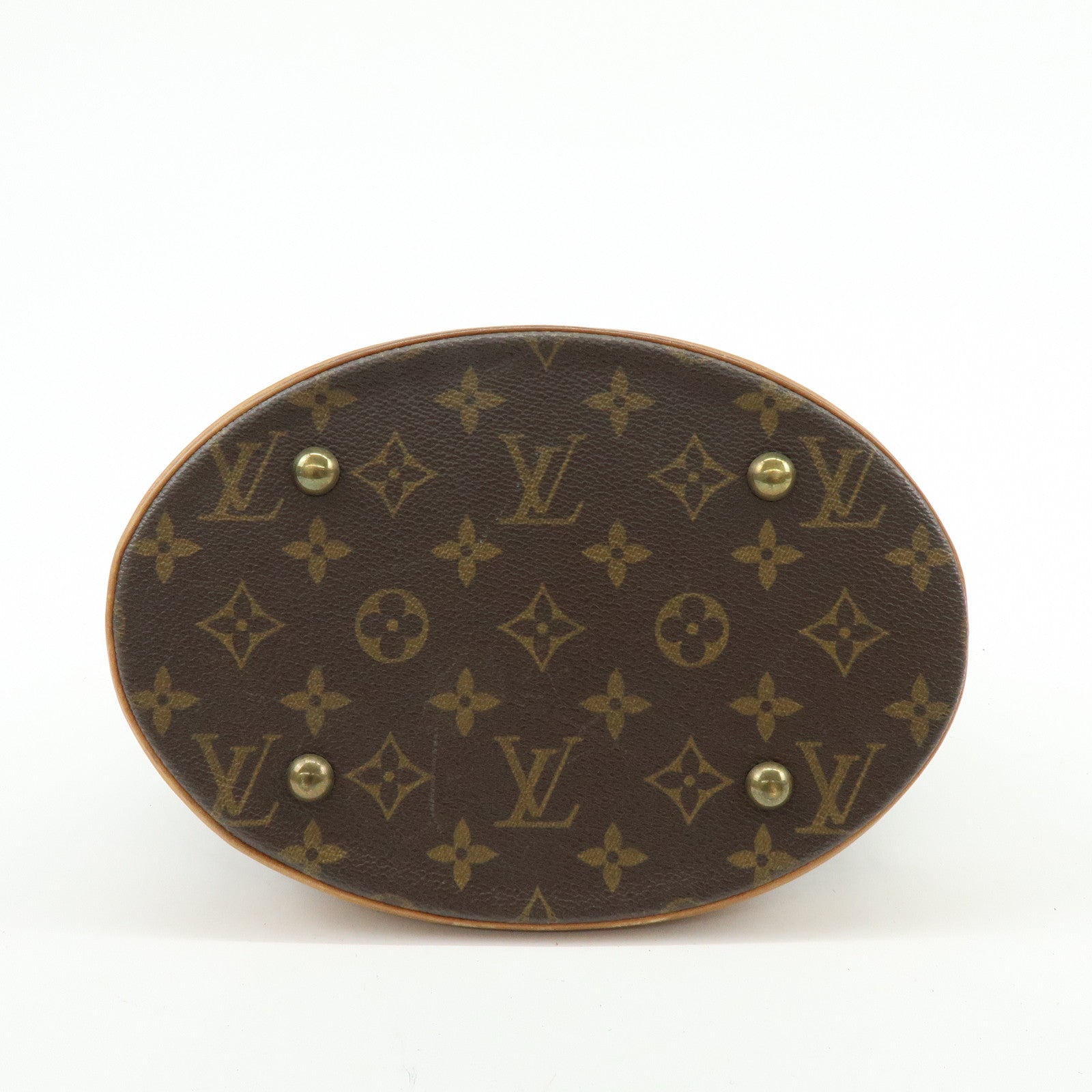 Louis Vuitton Monogram Canvas Bucket PM Hand Bag Brown M42238