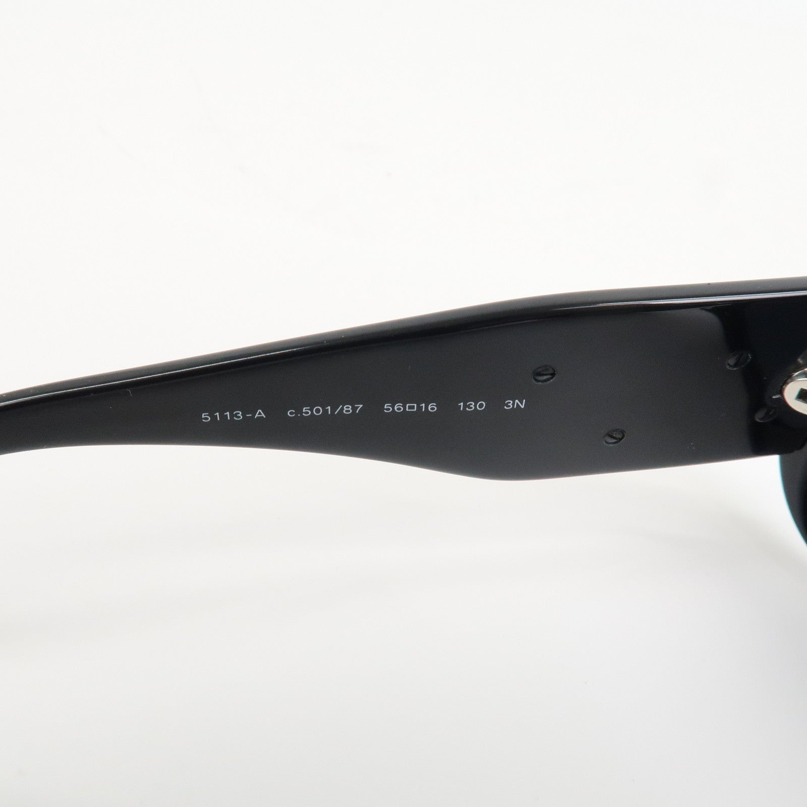 CHANEL Camelia COCO Mark Sunglasses c.501/87 56□16 130 3N Black 5113-A