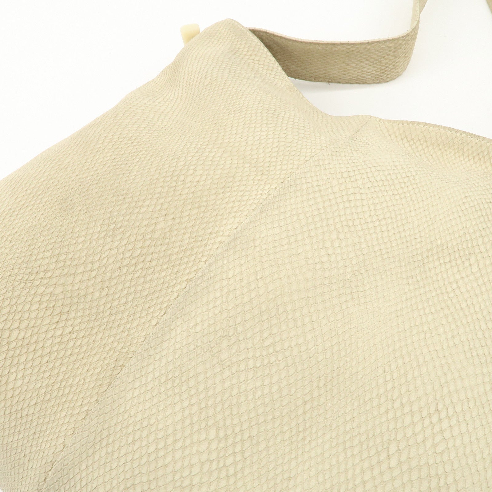 LOEWE Leather Shoulder Bag Hand Bag Ivory Gold Hardware