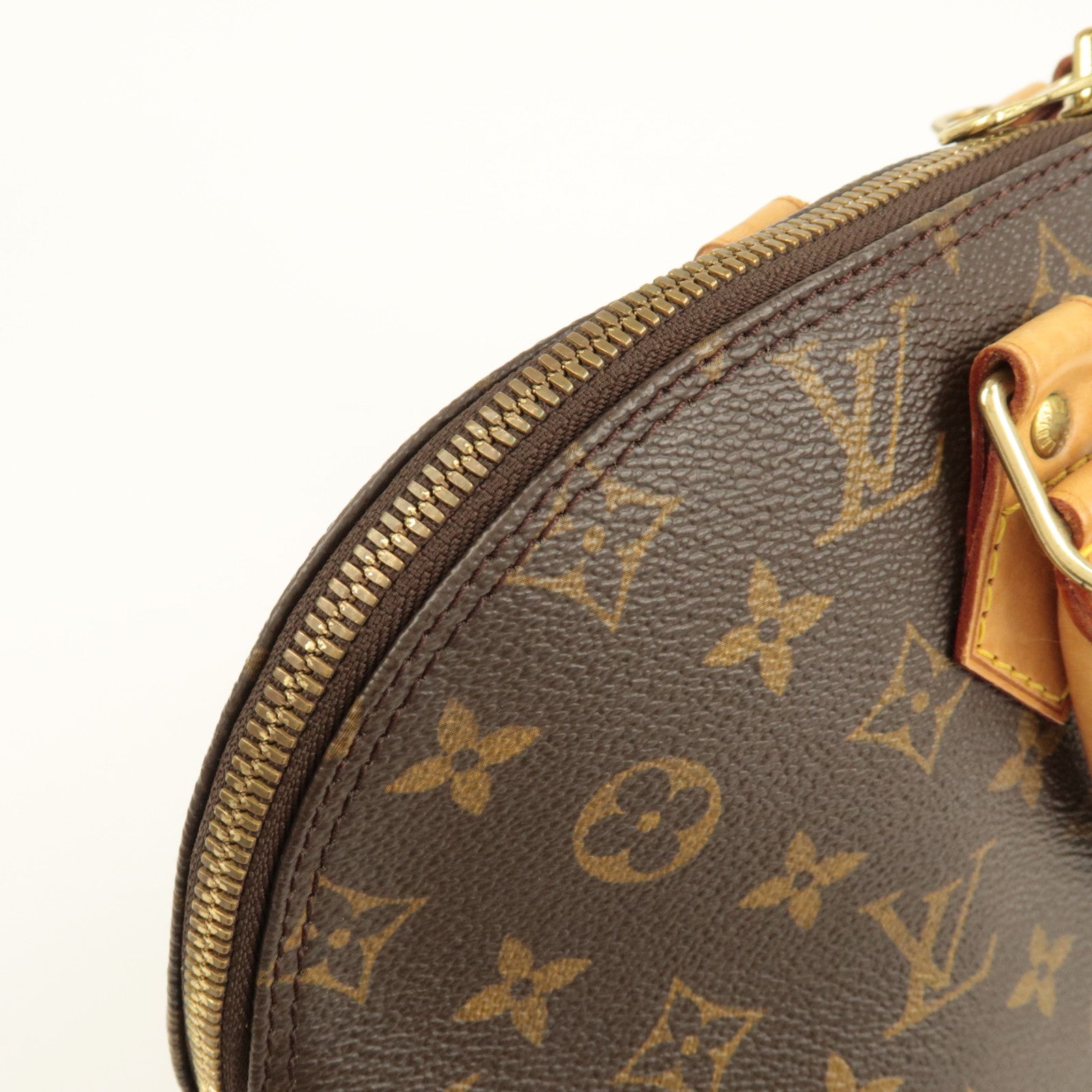 Louis Vuitton Monogram Alma Hand Bag Brown M51130 Used