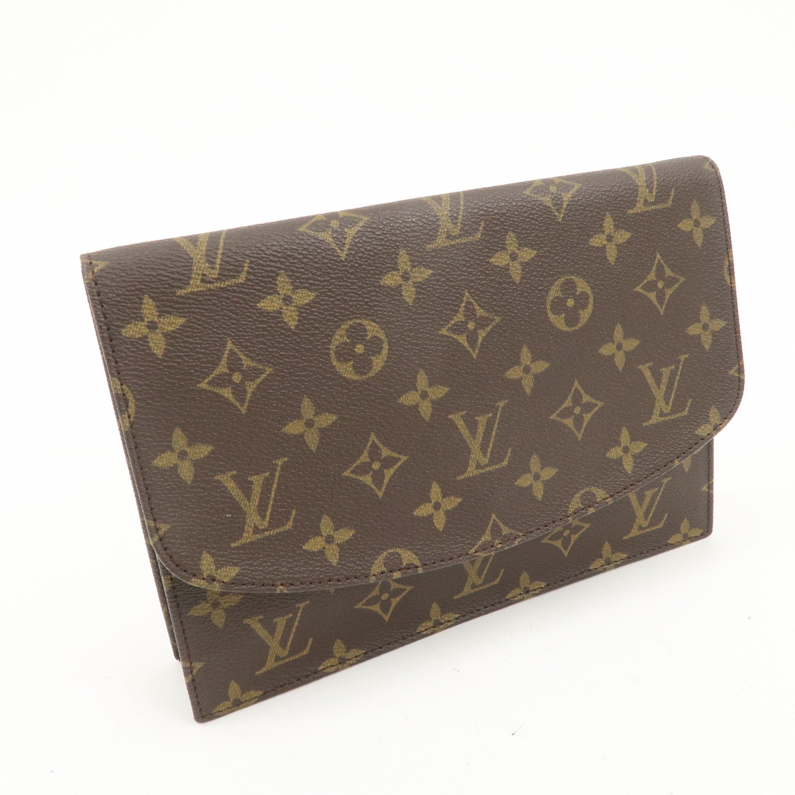Louis Vuitton Monogram Pochette Lava 23 Clutch Bag Brown M51940